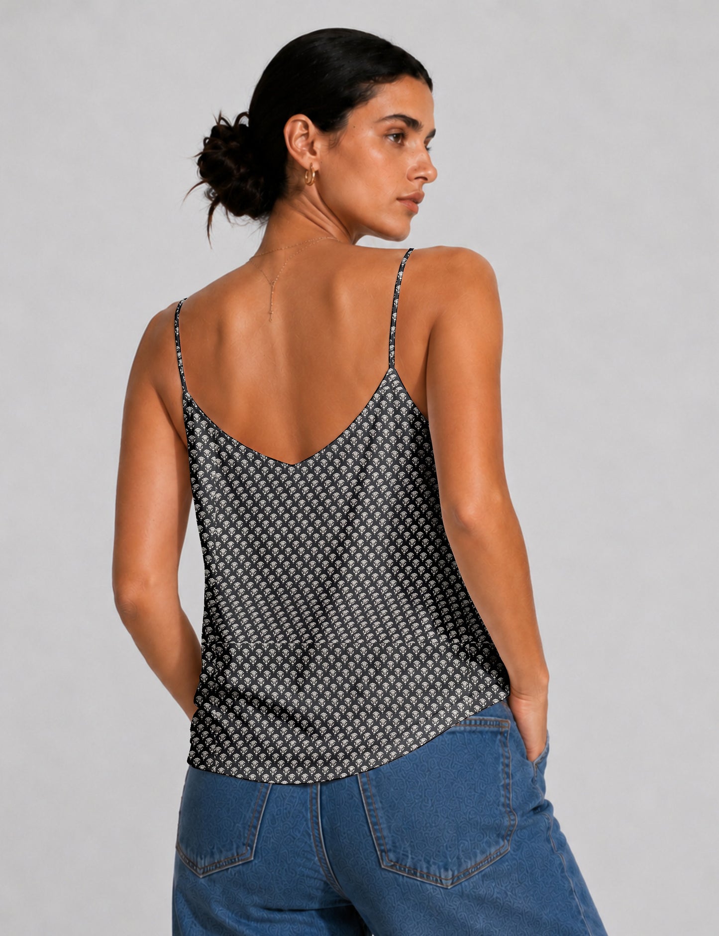 Slip top - Black Floral