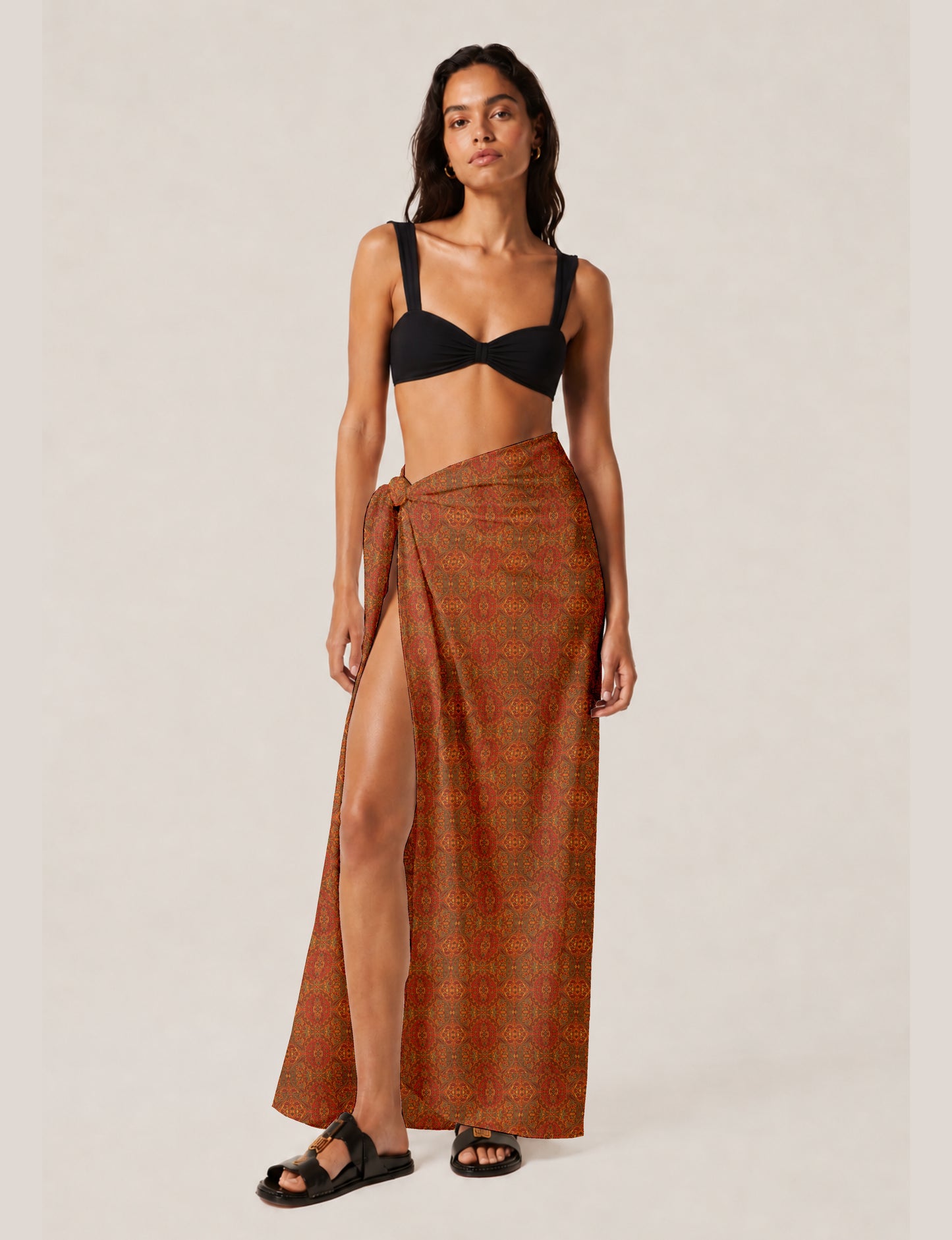 Explore sustainable elegance with our PAREO – a versatile piece for conscious fashion enthusiasts. More than an accessory, it's a statement of ethical clothing and green fashion. Ideal for getaways, this wrap-around works as a coverup, turban, or throw, showcasing our commitment to slow fashion, upcycled garments, and eco-friendly practices. Elevate your wardrobe with this eco-conscious and stylish pareo, a perfect addition to your collection of sustainable women's clothing.