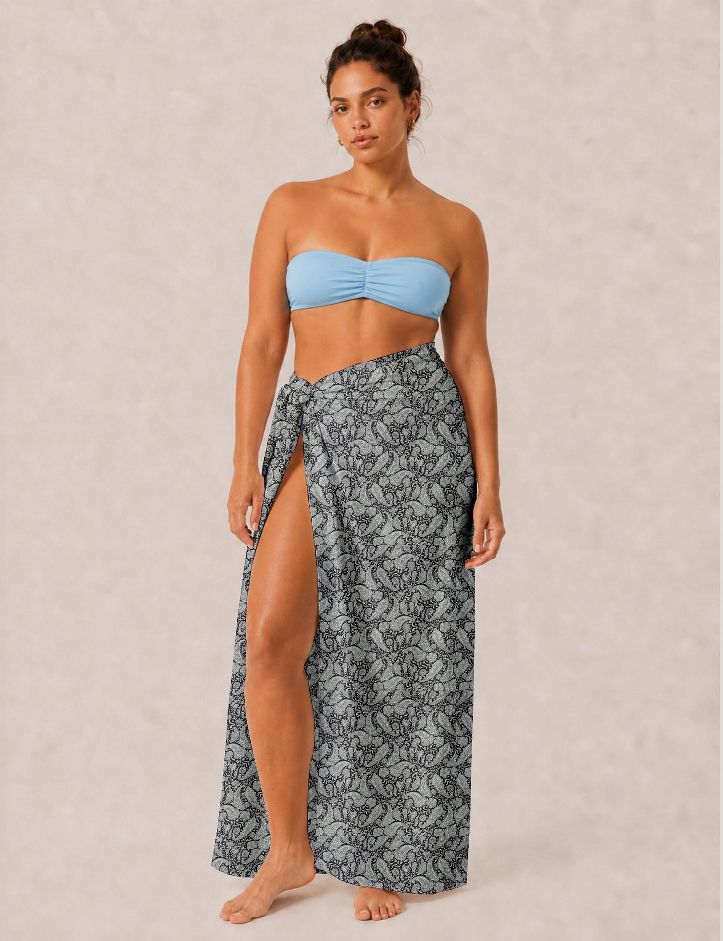 Explore sustainable elegance with our PAREO – a versatile piece for conscious fashion enthusiasts. More than an accessory, it's a statement of ethical clothing and green fashion. Ideal for getaways, this wrap-around works as a coverup, turban, or throw, showcasing our commitment to slow fashion, upcycled garments, and eco-friendly practices. Elevate your wardrobe with this eco-conscious and stylish pareo, a perfect addition to your collection of sustainable women's clothing.