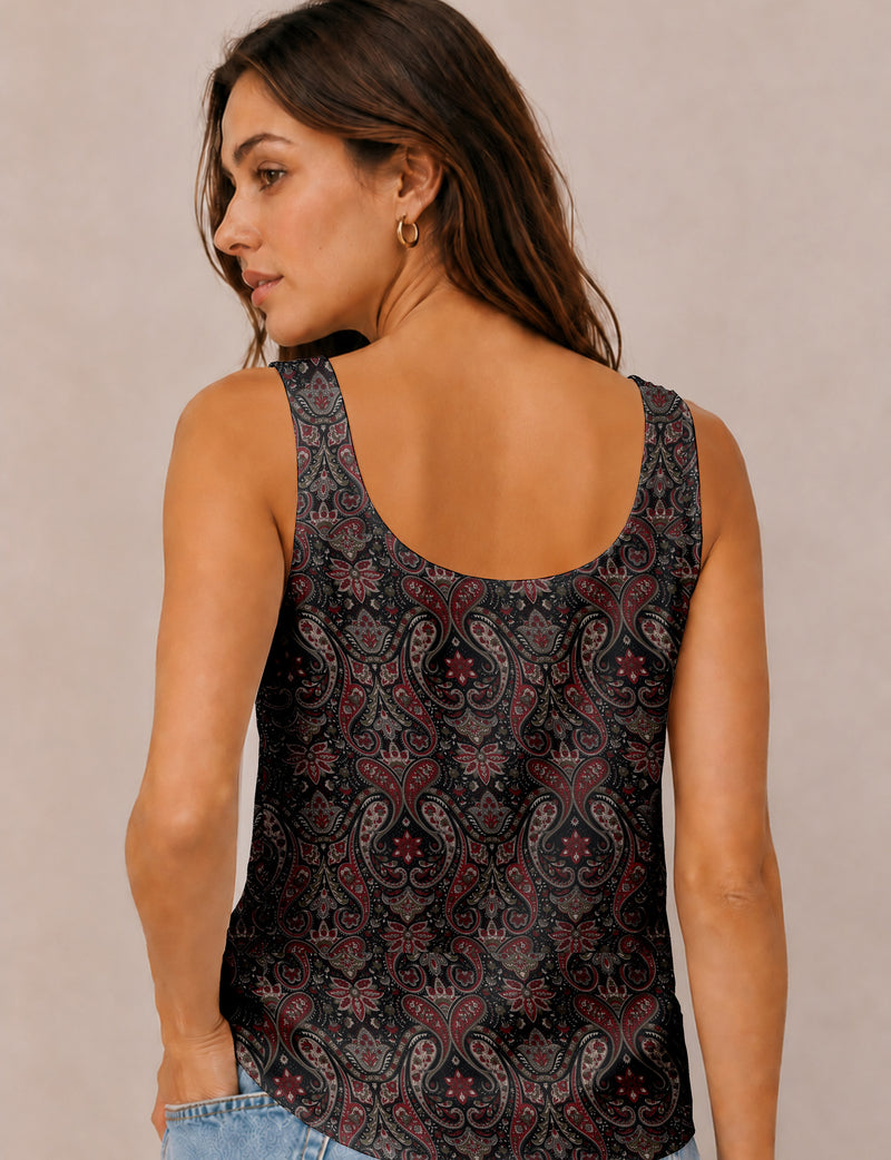 Blusa senza maniche - Nero Paisley