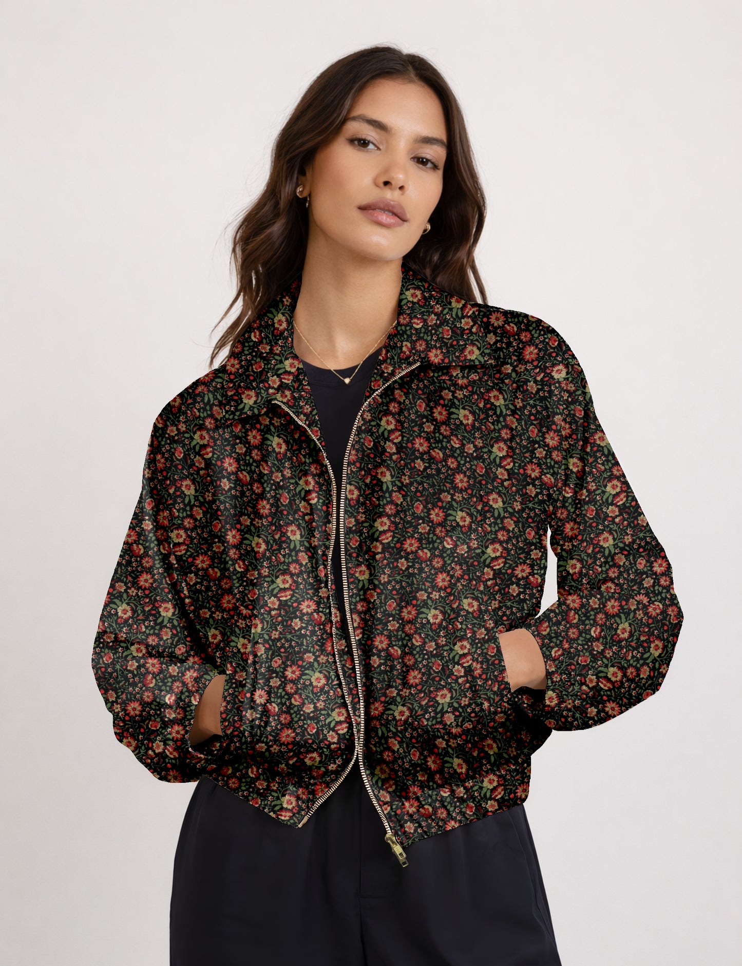 Bomber Jacket - Black Tropical