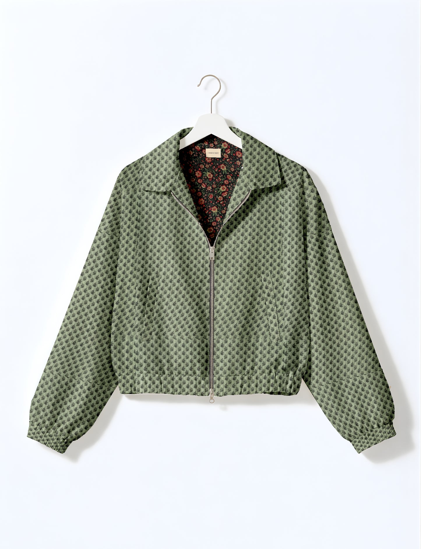 Bomber Jacket - Green Floral