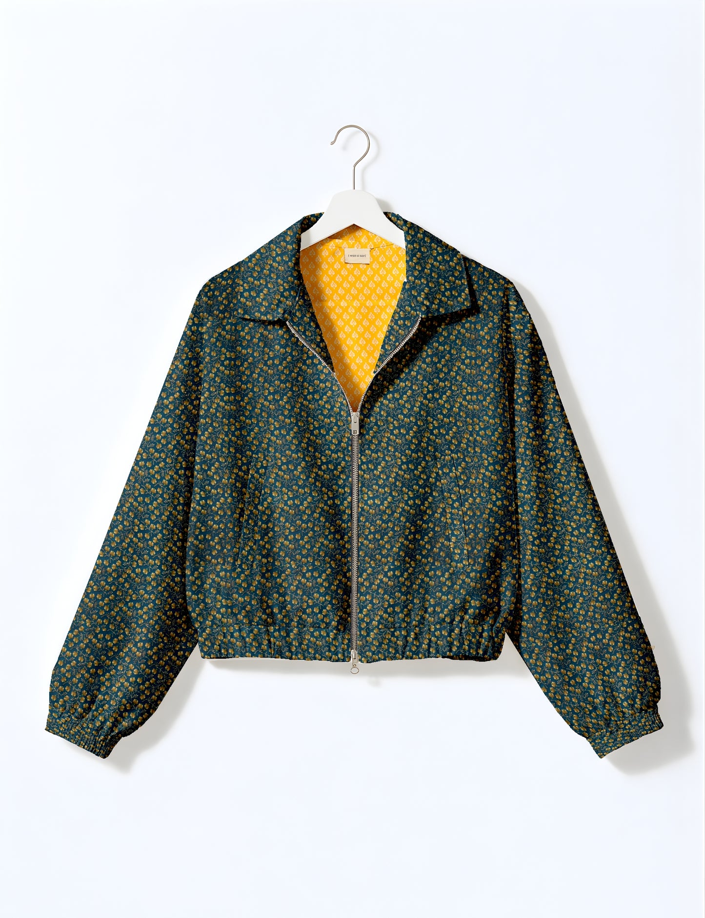 Bomber Jacket - Green Floral