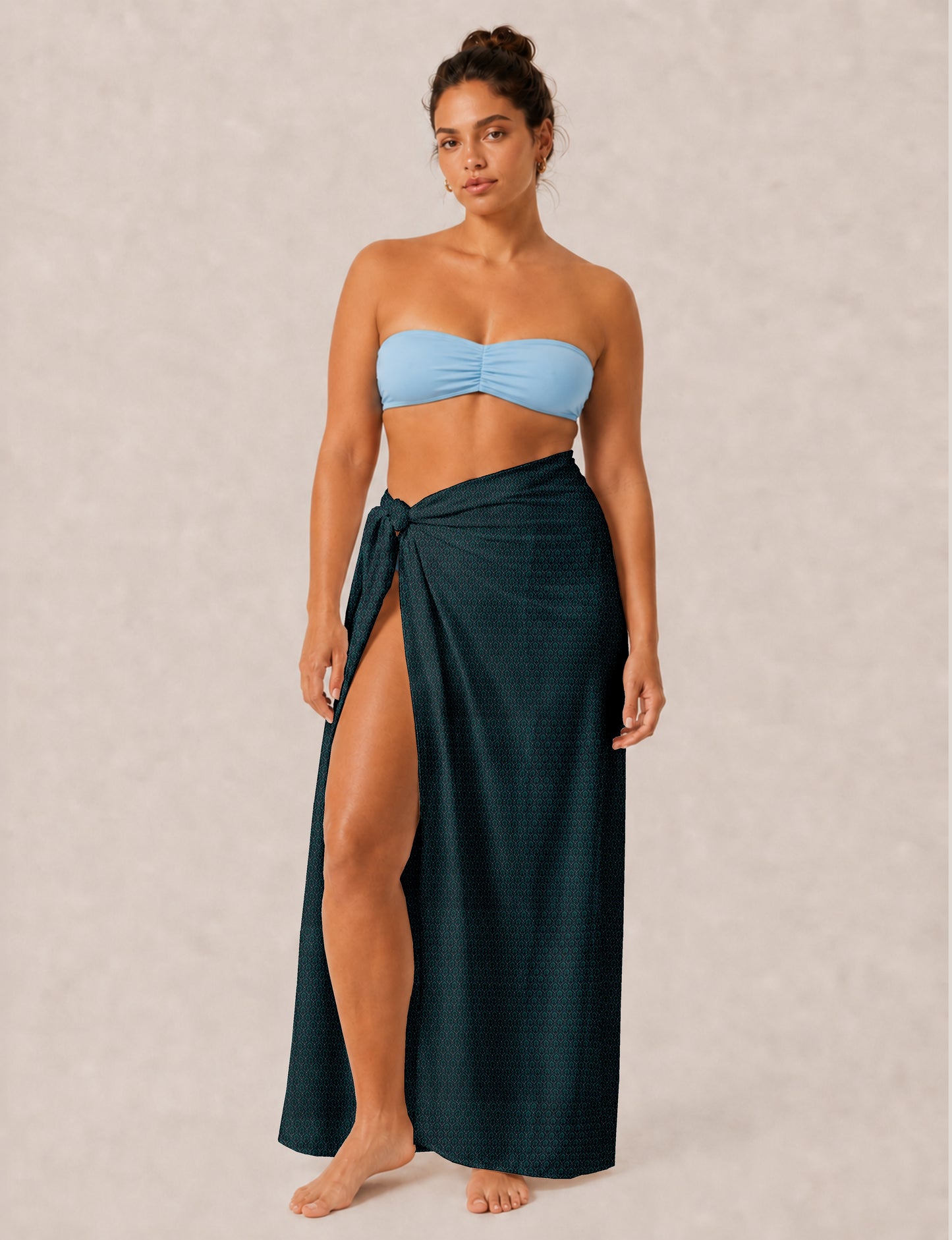 Explore sustainable elegance with our PAREO – a versatile piece for conscious fashion enthusiasts. More than an accessory, it's a statement of ethical clothing and green fashion. Ideal for getaways, this wrap-around works as a coverup, turban, or throw, showcasing our commitment to slow fashion, upcycled garments, and eco-friendly practices. Elevate your wardrobe with this eco-conscious and stylish pareo, a perfect addition to your collection of sustainable women's clothing.