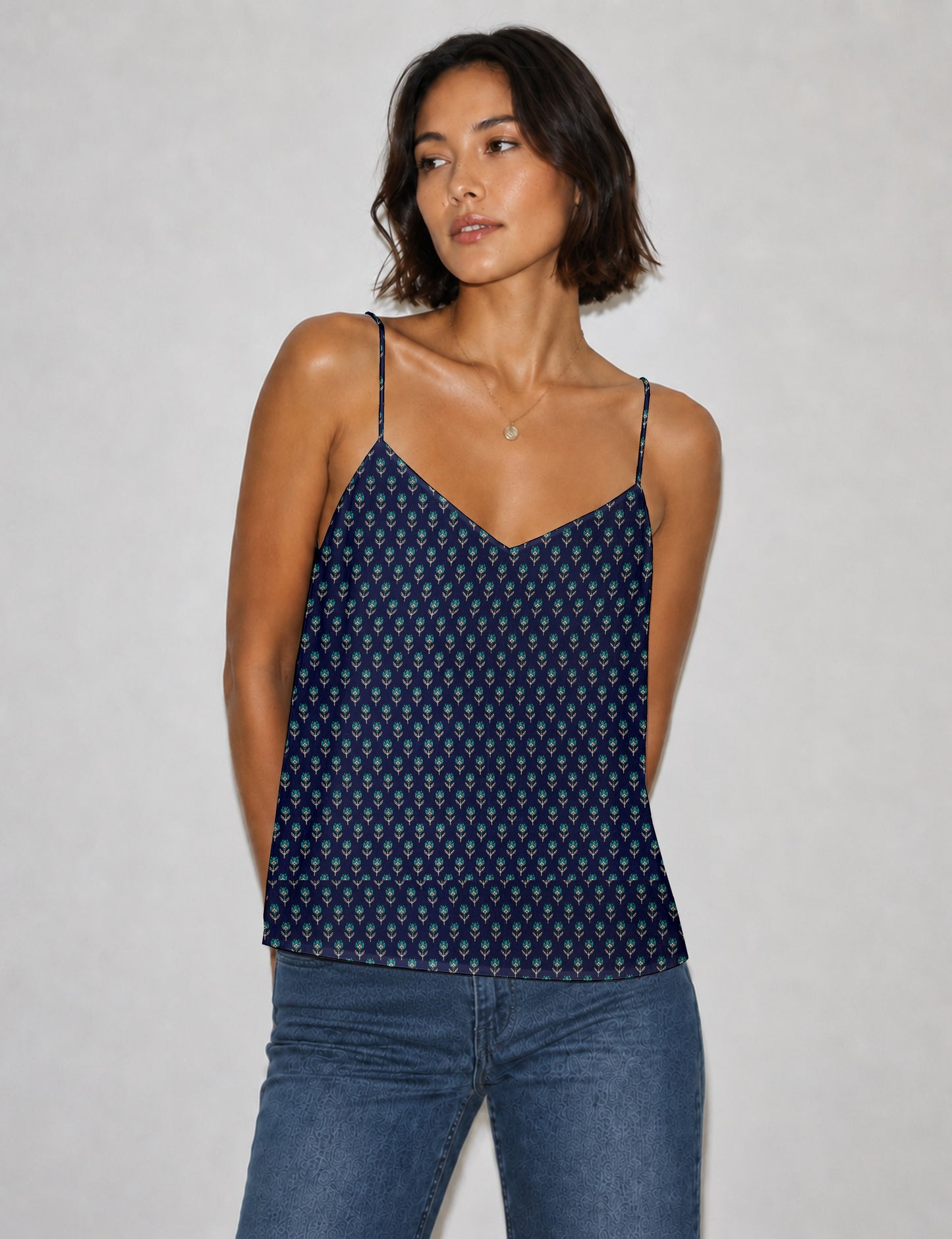 Slip top - Blue Floral