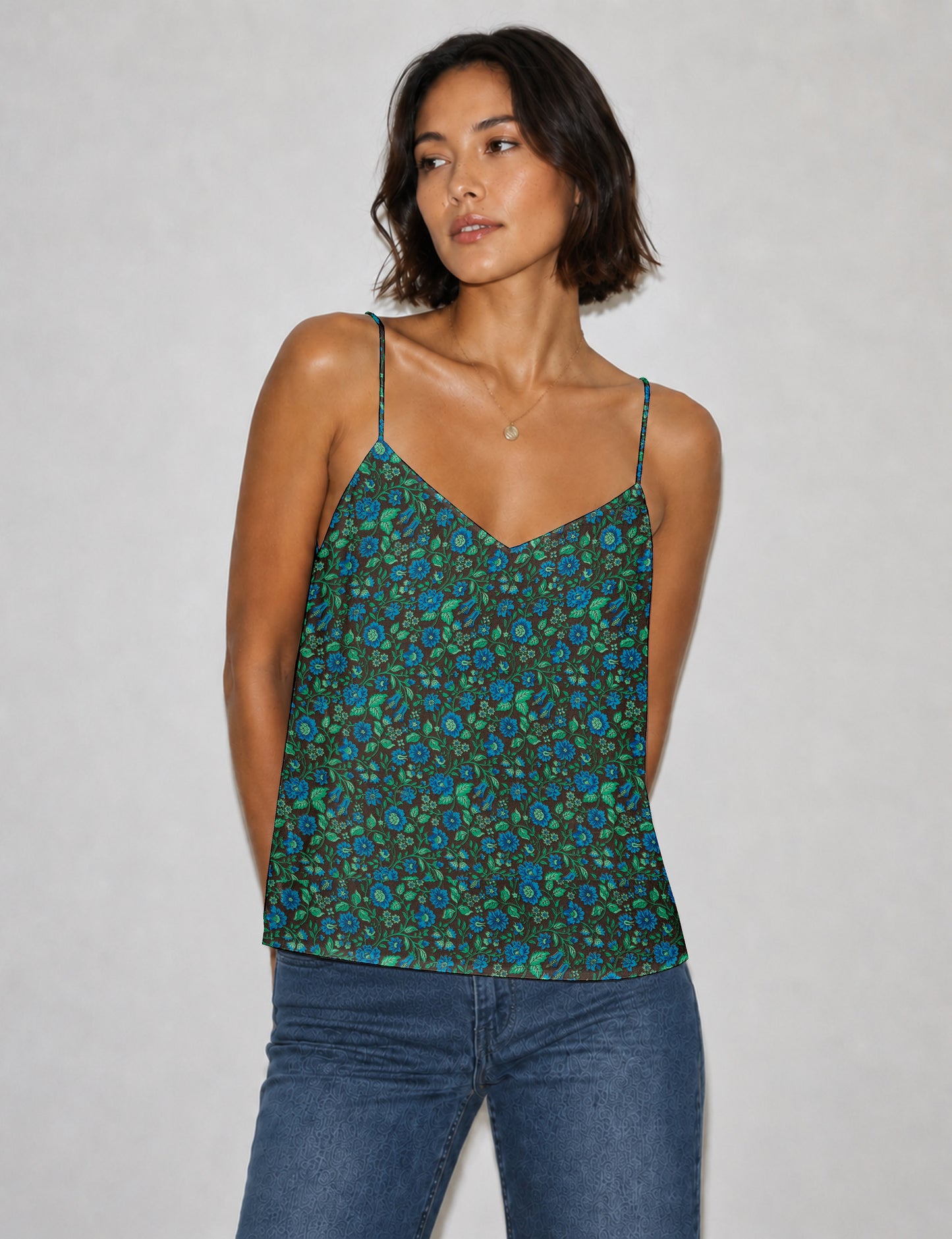 Slip top - Blue Floral