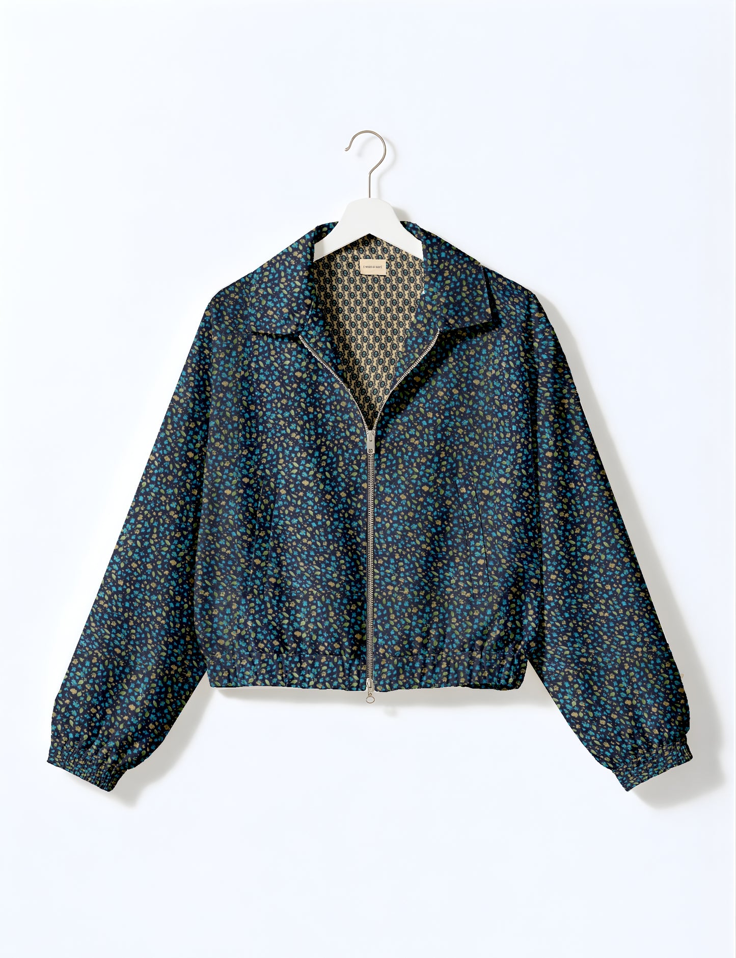 Bomber Jacket - Blue Floral
