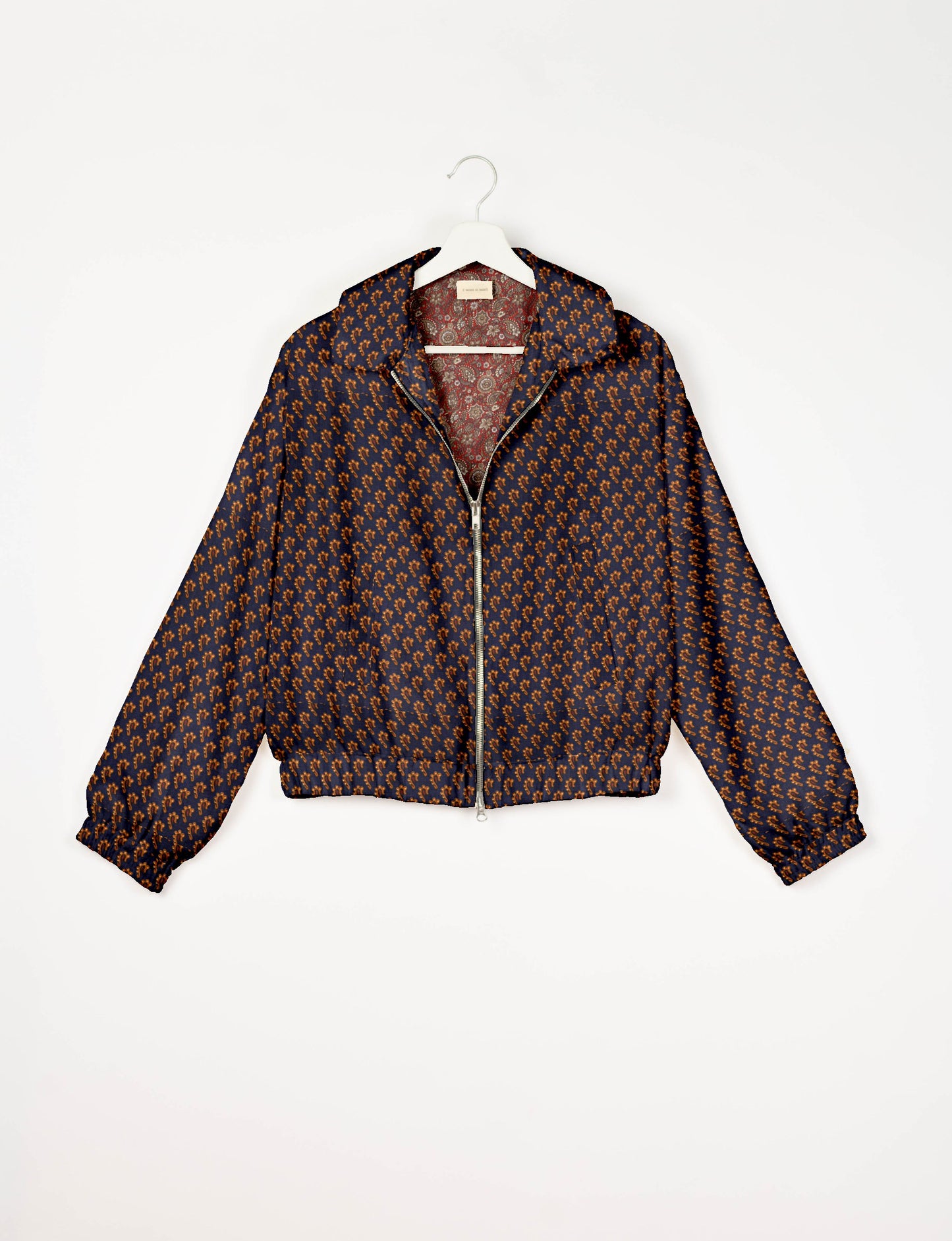 Bomberjacke - Blaues Mikro-Design