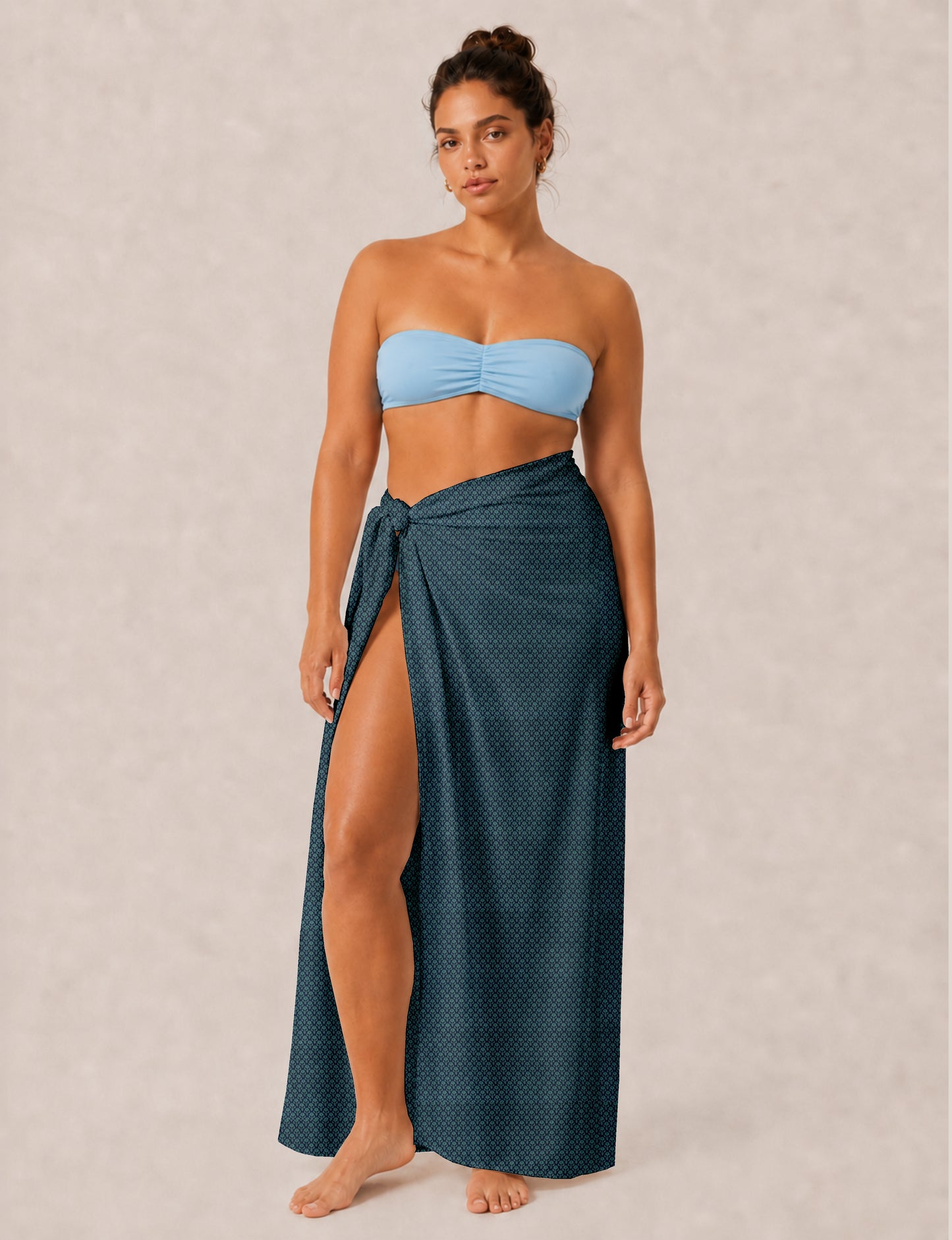 Explore sustainable elegance with our PAREO – a versatile piece for conscious fashion enthusiasts. More than an accessory, it's a statement of ethical clothing and green fashion. Ideal for getaways, this wrap-around works as a coverup, turban, or throw, showcasing our commitment to slow fashion, upcycled garments, and eco-friendly practices. Elevate your wardrobe with this eco-conscious and stylish pareo, a perfect addition to your collection of sustainable women's clothing.