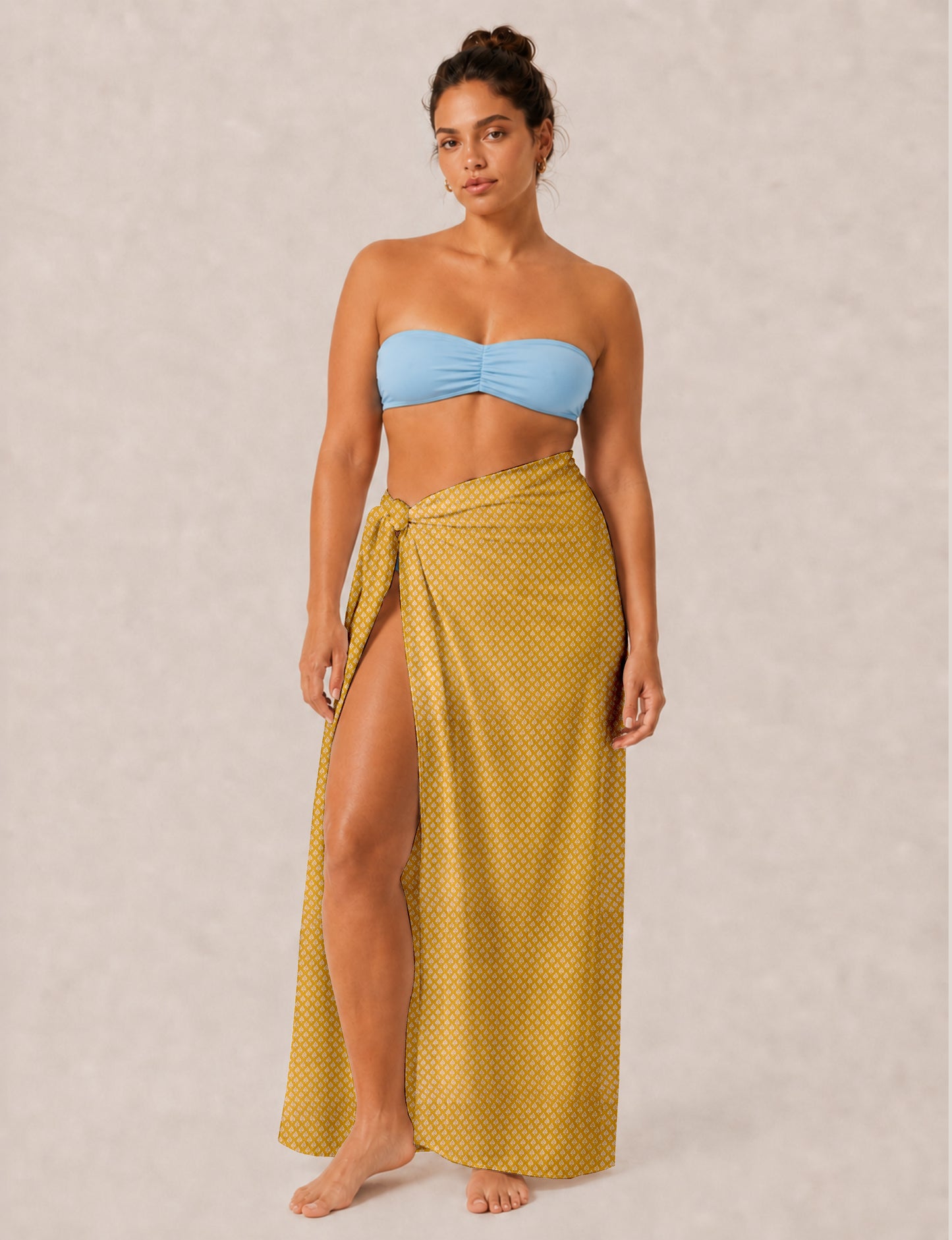 Explore sustainable elegance with our PAREO – a versatile piece for conscious fashion enthusiasts. More than an accessory, it's a statement of ethical clothing and green fashion. Ideal for getaways, this wrap-around works as a coverup, turban, or throw, showcasing our commitment to slow fashion, upcycled garments, and eco-friendly practices. Elevate your wardrobe with this eco-conscious and stylish pareo, a perfect addition to your collection of sustainable women's clothing.