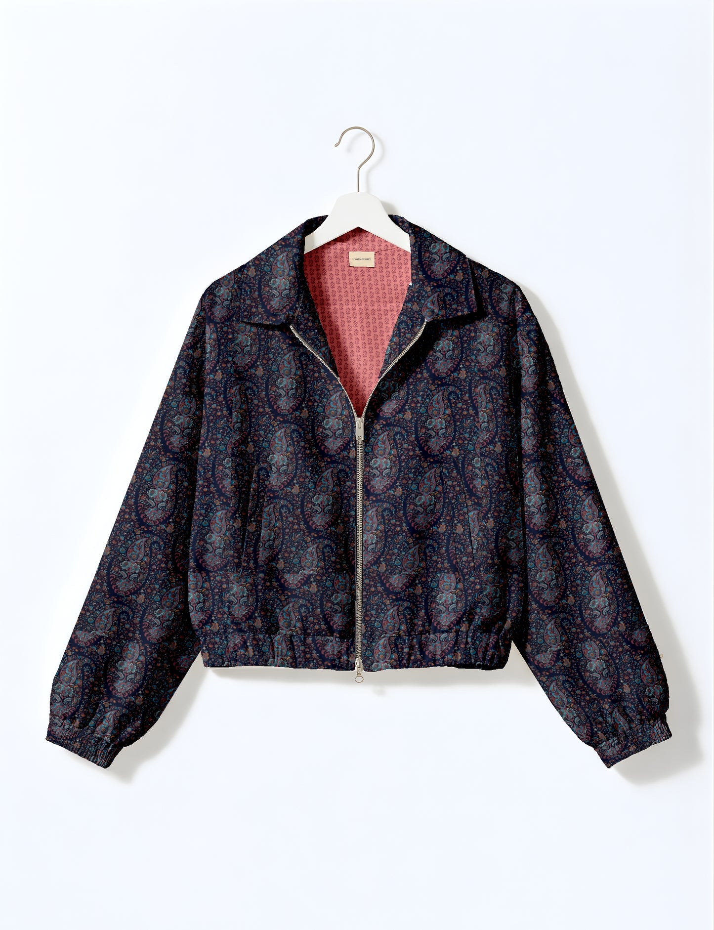 Bomber Jacket - Blue Paisley