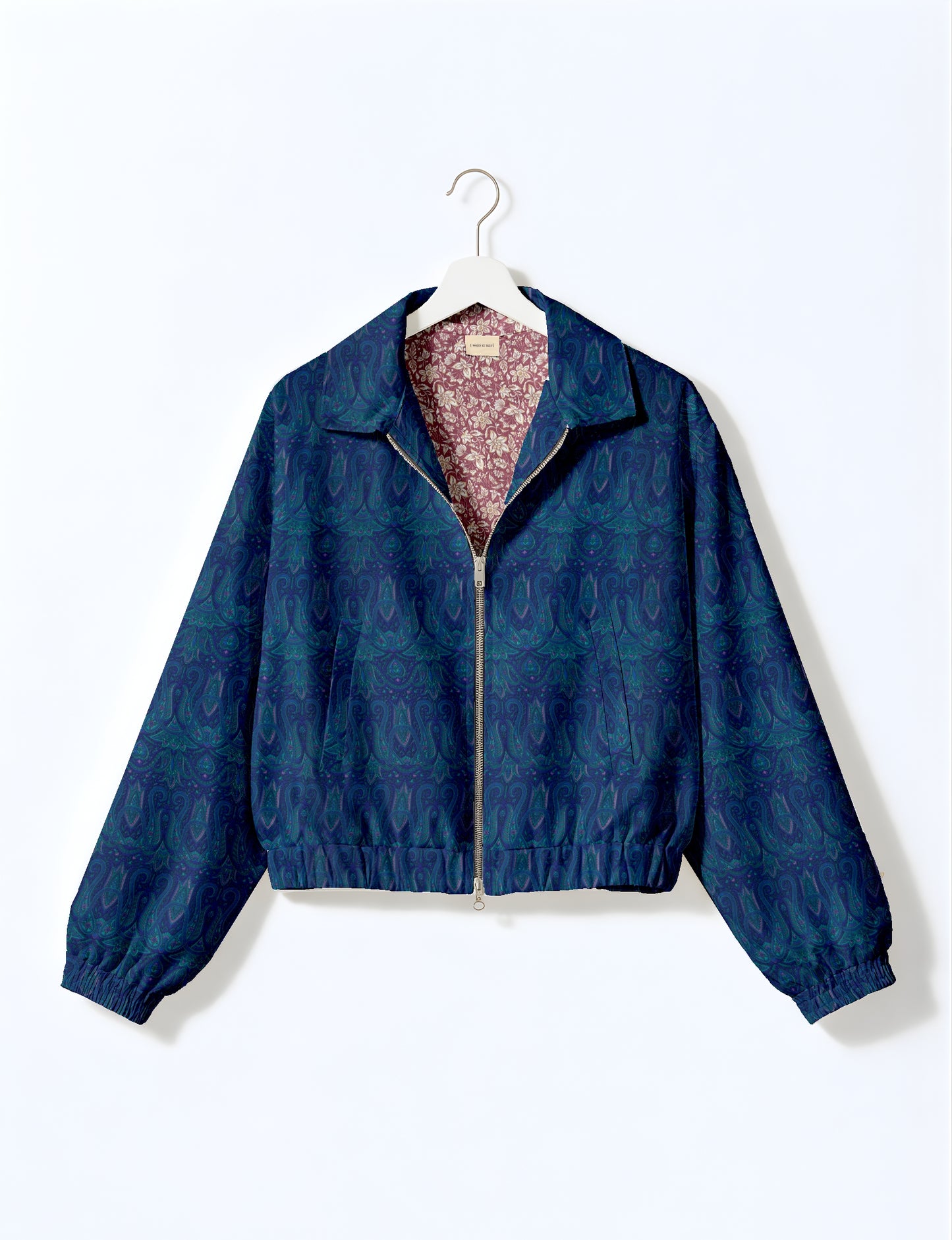 Bomber Jacket - Blue Paisley