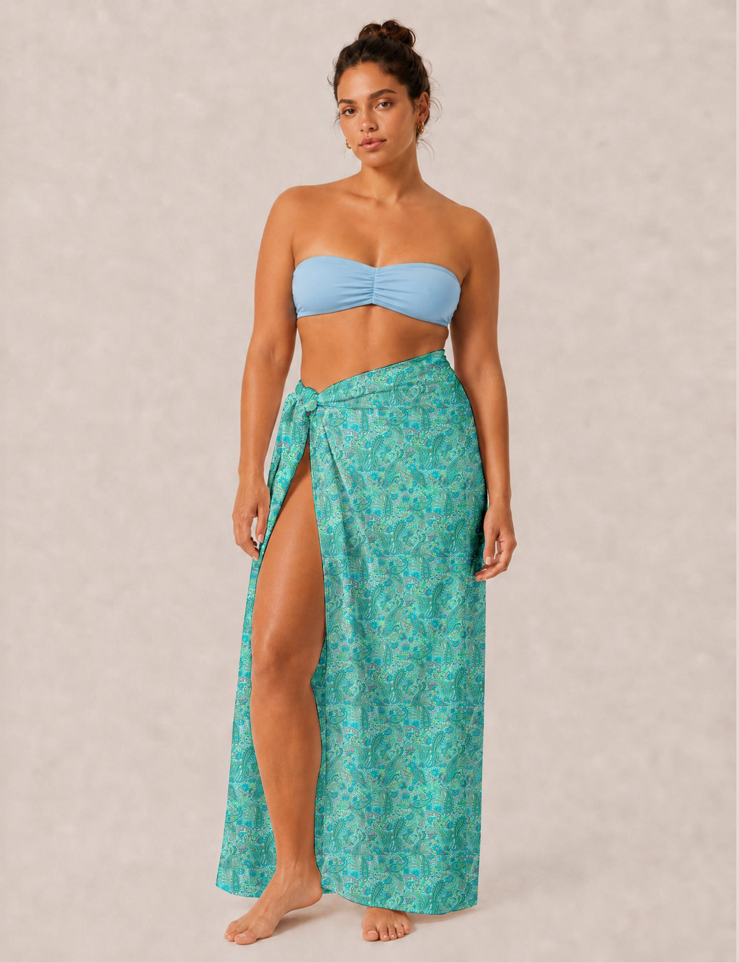 Explore sustainable elegance with our PAREO – a versatile piece for conscious fashion enthusiasts. More than an accessory, it's a statement of ethical clothing and green fashion. Ideal for getaways, this wrap-around works as a coverup, turban, or throw, showcasing our commitment to slow fashion, upcycled garments, and eco-friendly practices. Elevate your wardrobe with this eco-conscious and stylish pareo, a perfect addition to your collection of sustainable women's clothing.