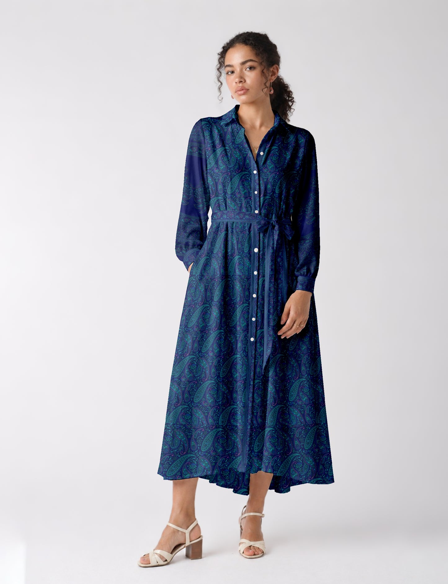 Stylish long shirt dress for everyday wear and travel