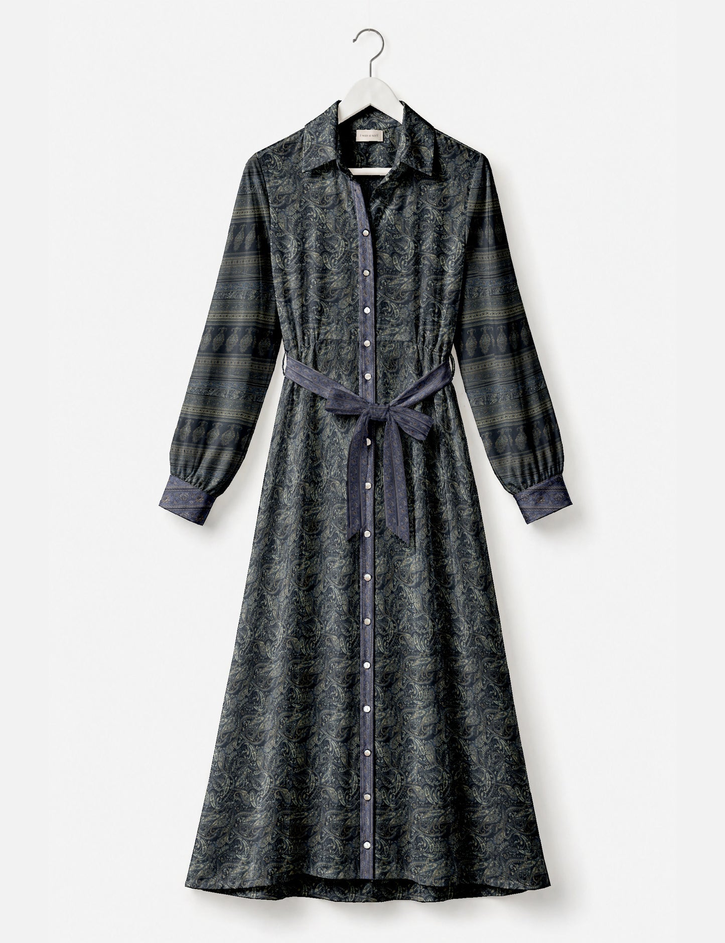 Long shirt dress - Blue Paisley