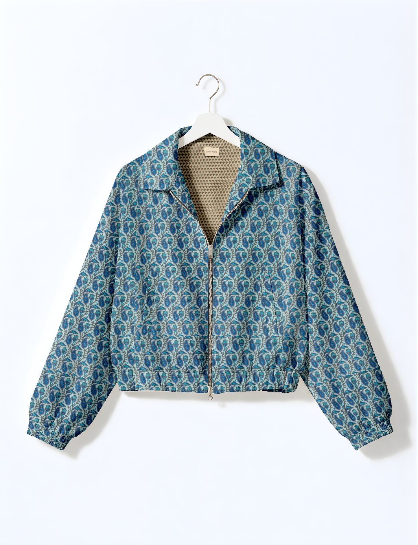 Bomber Jacket - Blue Paisley