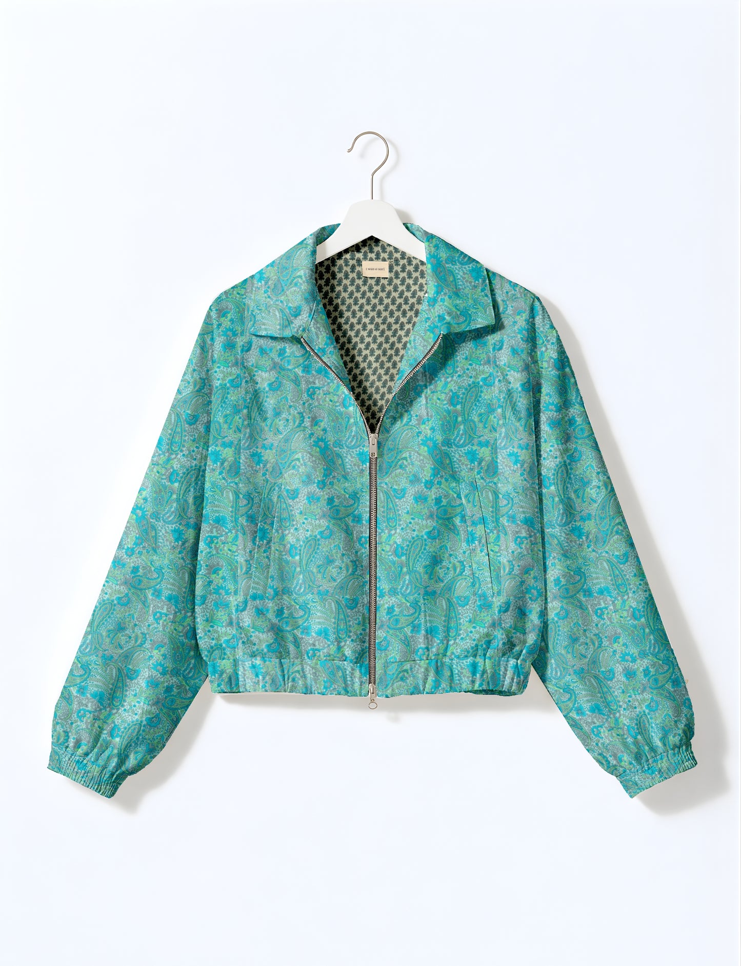 Bomber Jacket - Blue Paisley