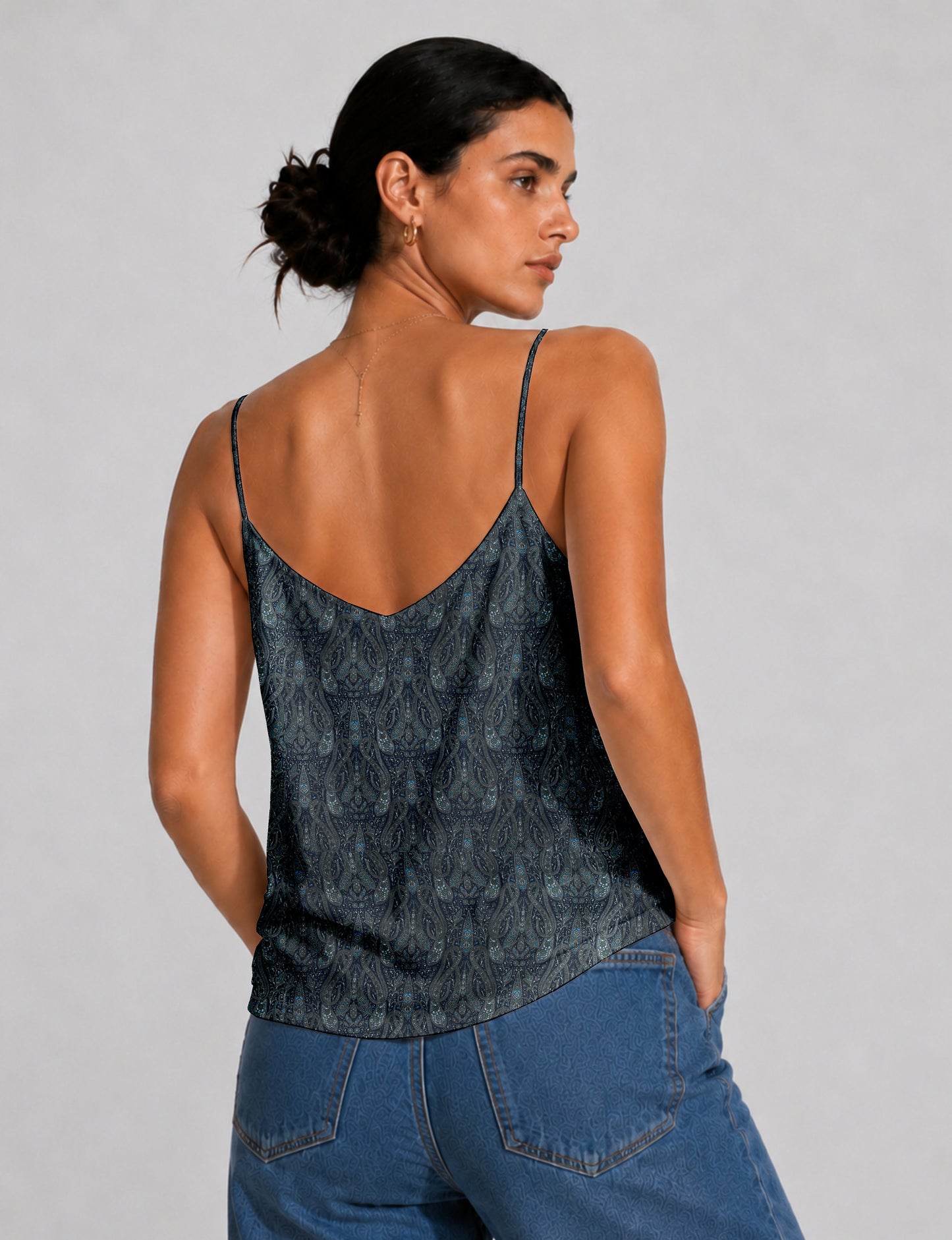 Slip top - Blue Paisley