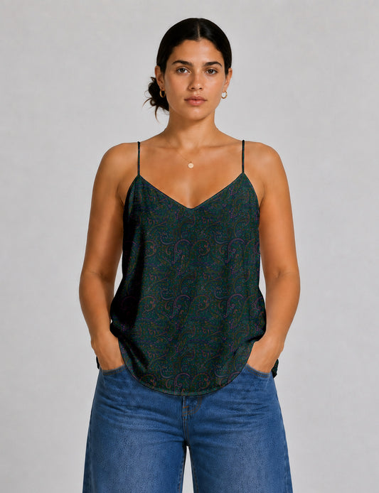 Slip top - Blue Paisley