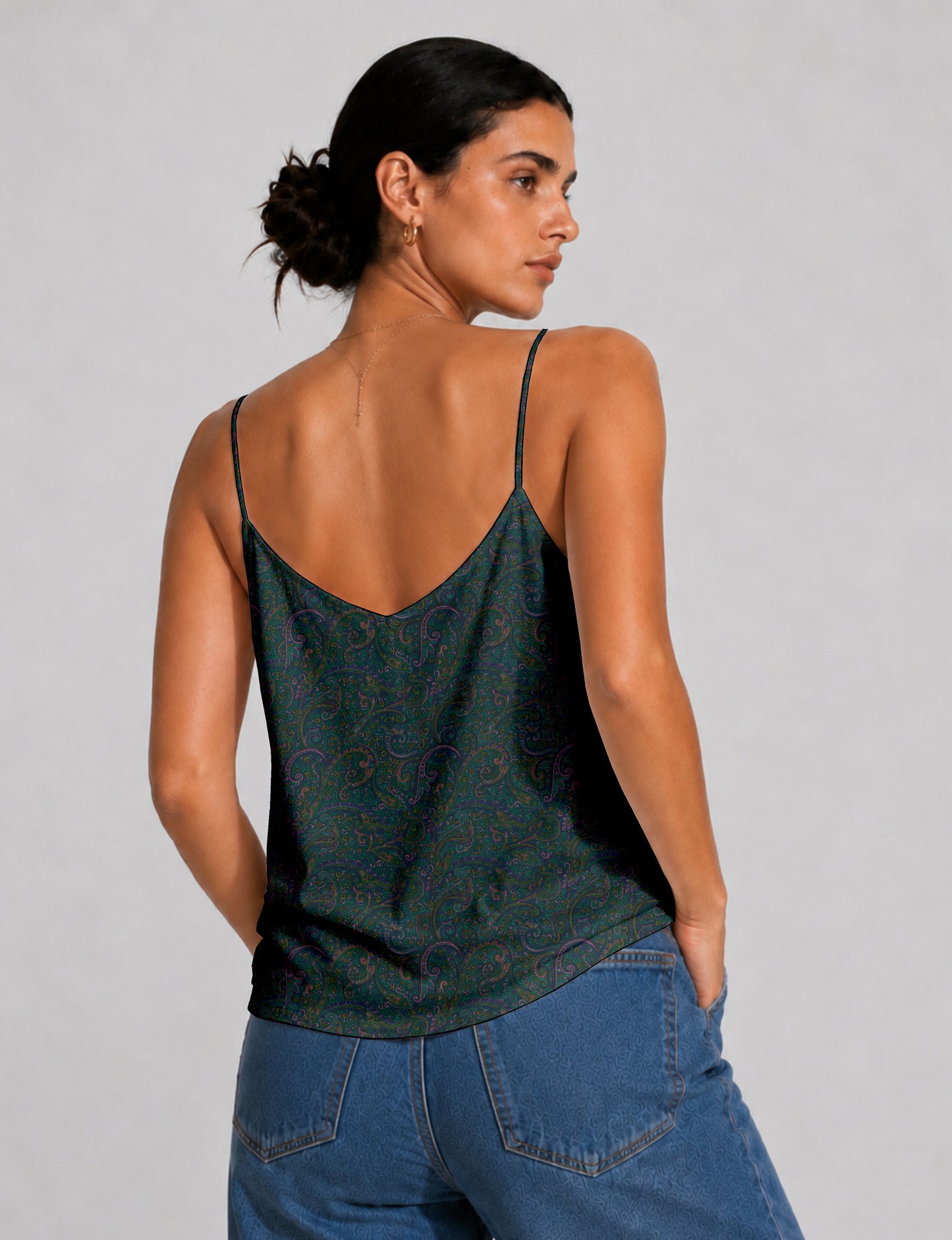 Slip top - Blue Paisley