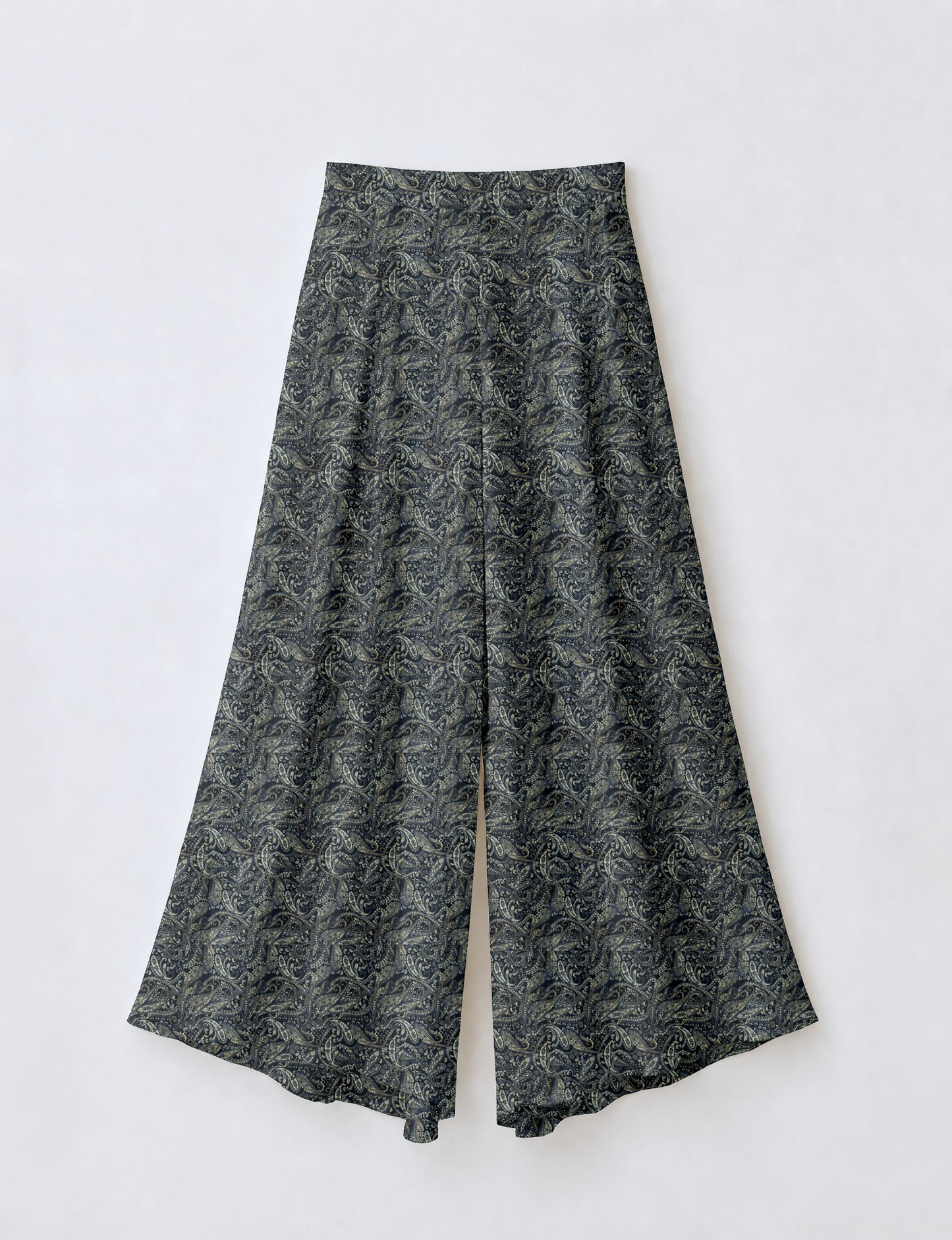 Wide Leg Palazzo Trousers - Blue Piasley