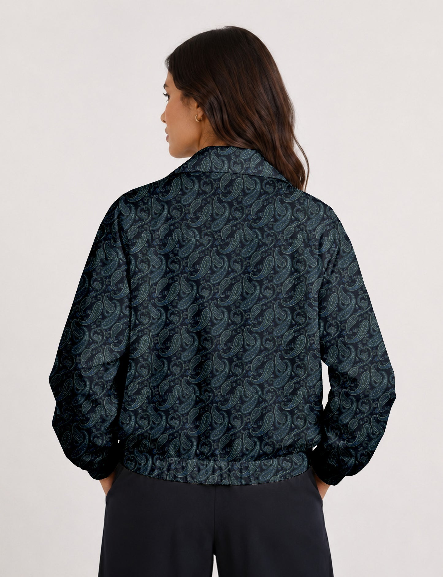 Bomber Jacket - Blue Paisley