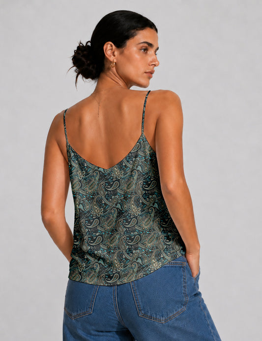 Slip top - Blue Paisley