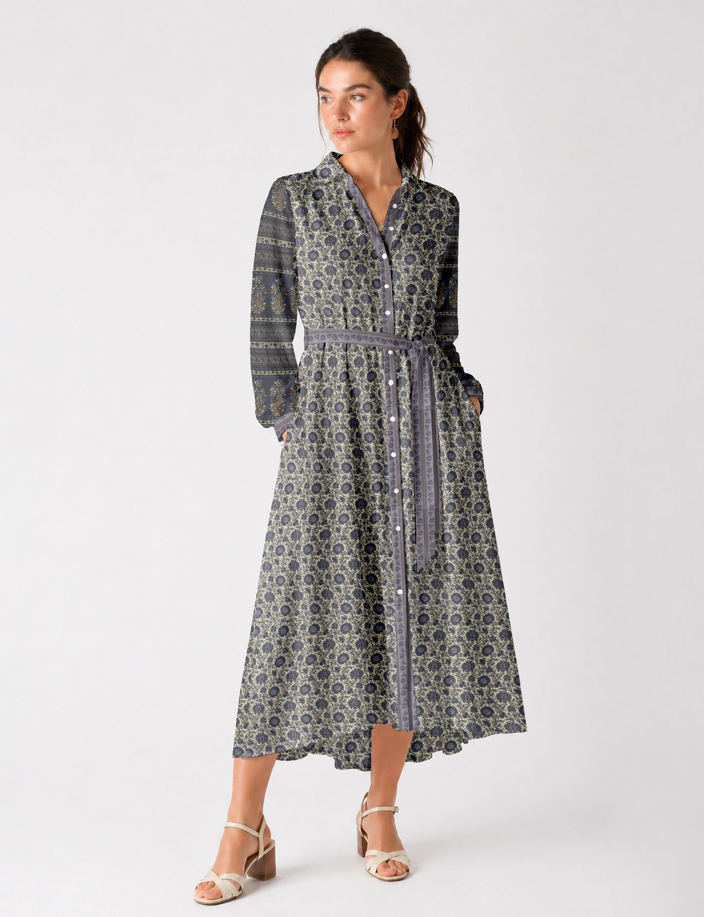 Stylish long shirt dress for everyday wear and travel