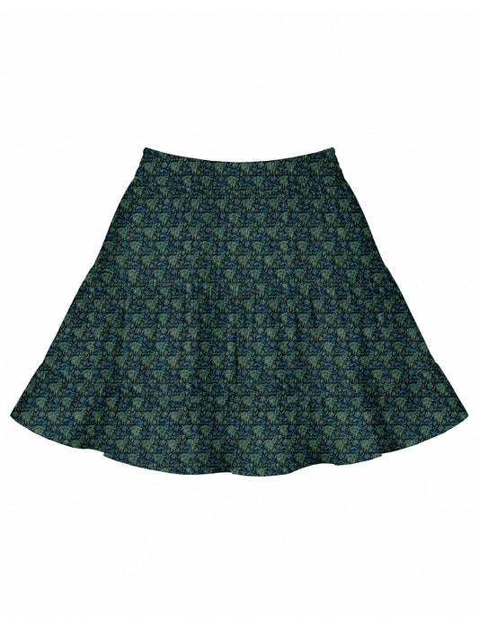 Short tiered skirt - Blue Tropical