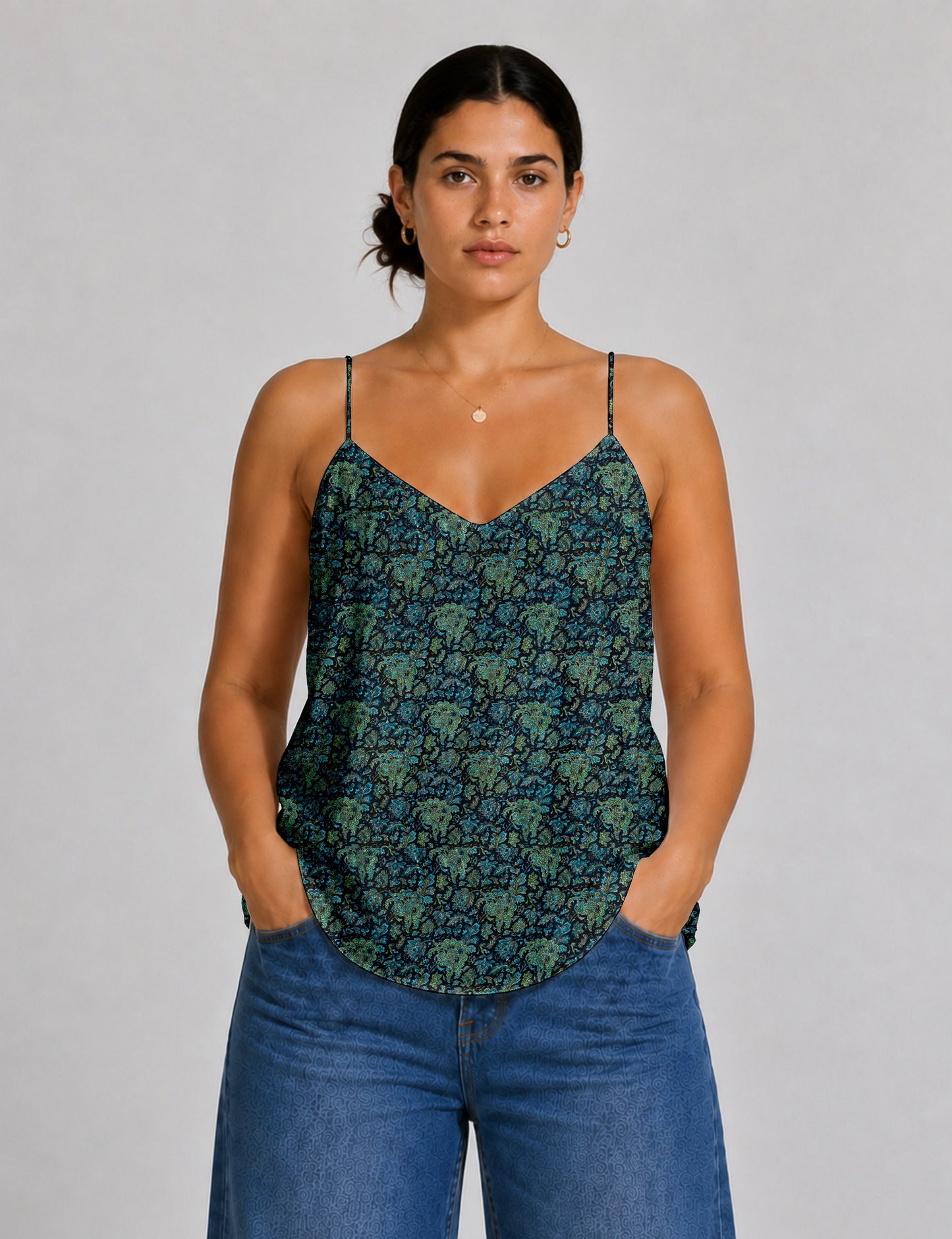 Slip top - Blue Tropical