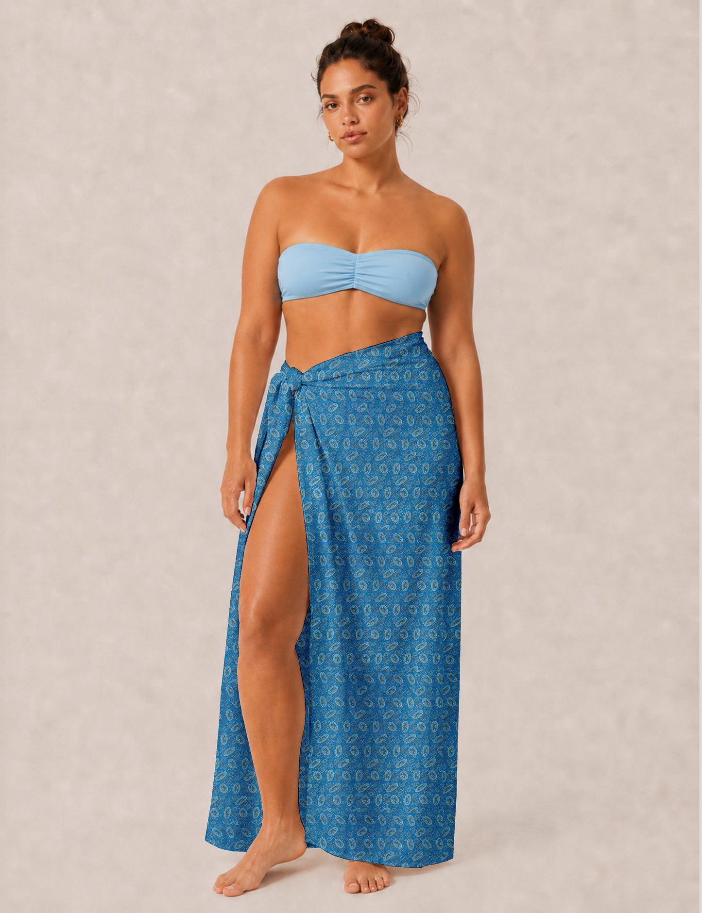 Explore sustainable elegance with our PAREO – a versatile piece for conscious fashion enthusiasts. More than an accessory, it's a statement of ethical clothing and green fashion. Ideal for getaways, this wrap-around works as a coverup, turban, or throw, showcasing our commitment to slow fashion, upcycled garments, and eco-friendly practices. Elevate your wardrobe with this eco-conscious and stylish pareo, a perfect addition to your collection of sustainable women's clothing.