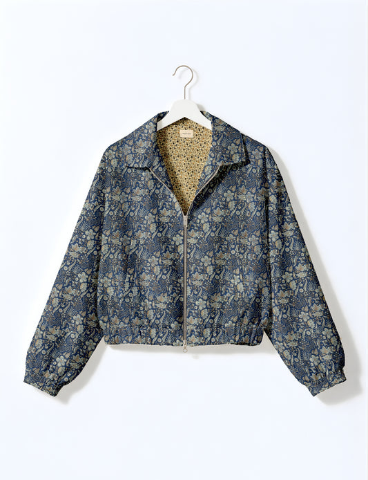 Bomber Jacket - Blue Tropical