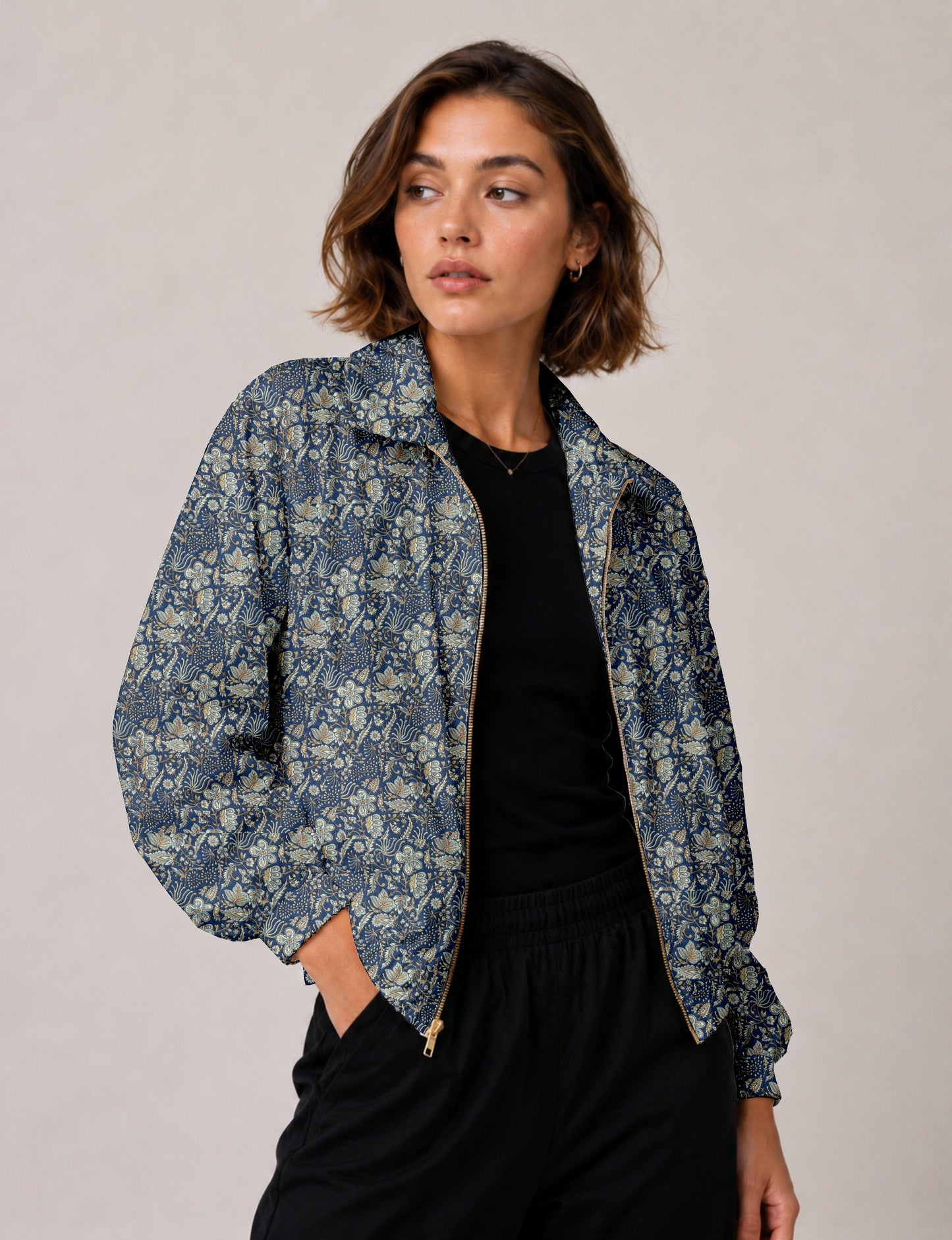 Bomber Jacket - Blue Tropical