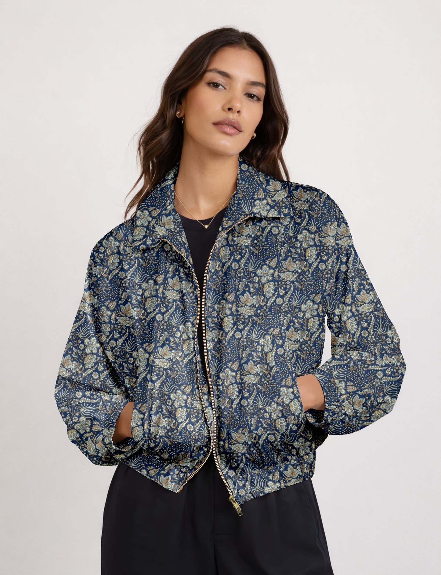 Bomber Jacket - Blue Tropical