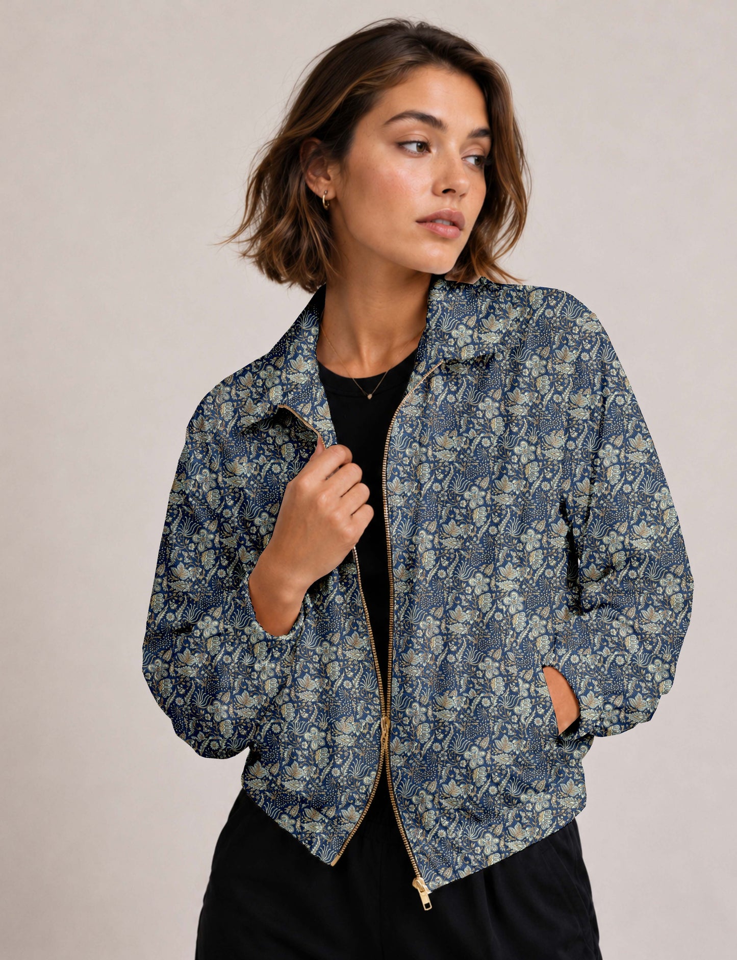 Bomber Jacket - Blue Tropical
