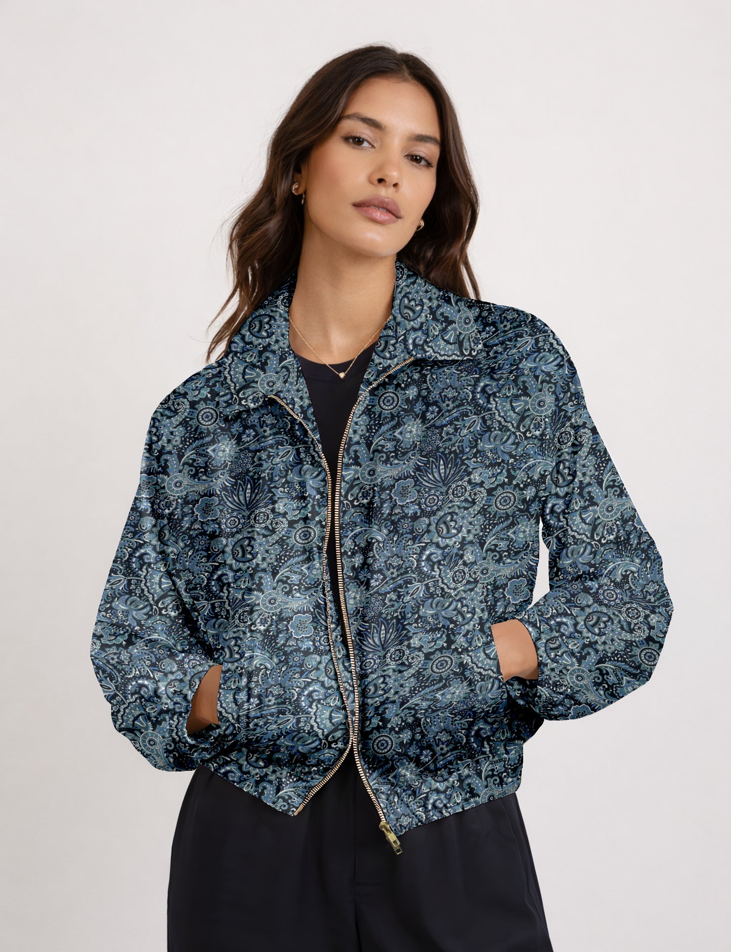 Bomber Jacket - Blue Tropical