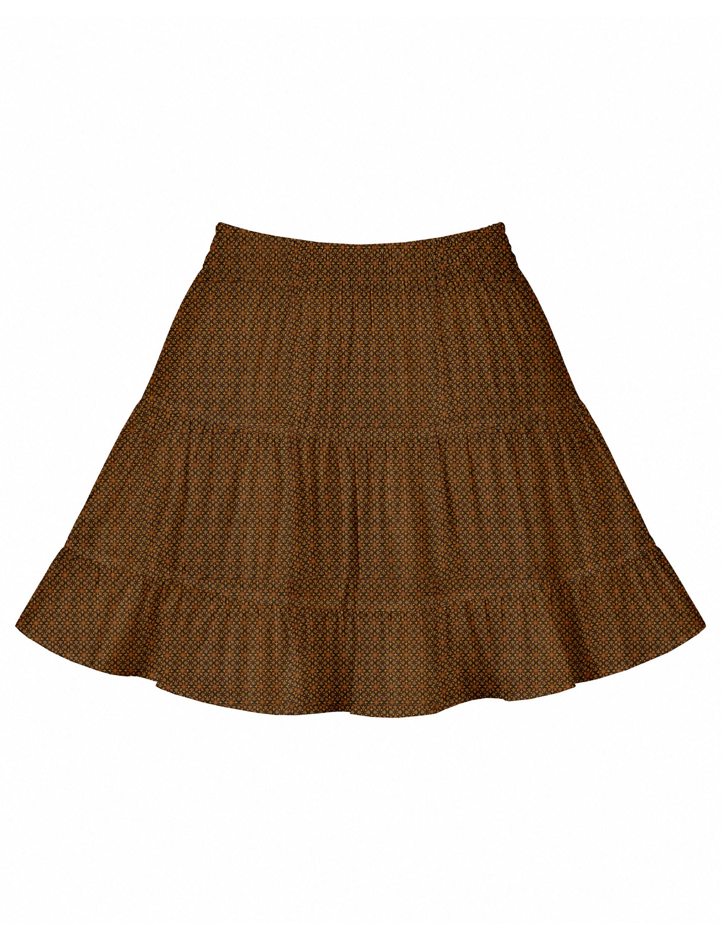 Short tiered skirt - Blue Tropical