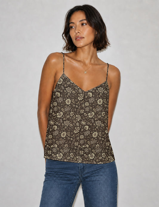 Slip top - Brown Floral