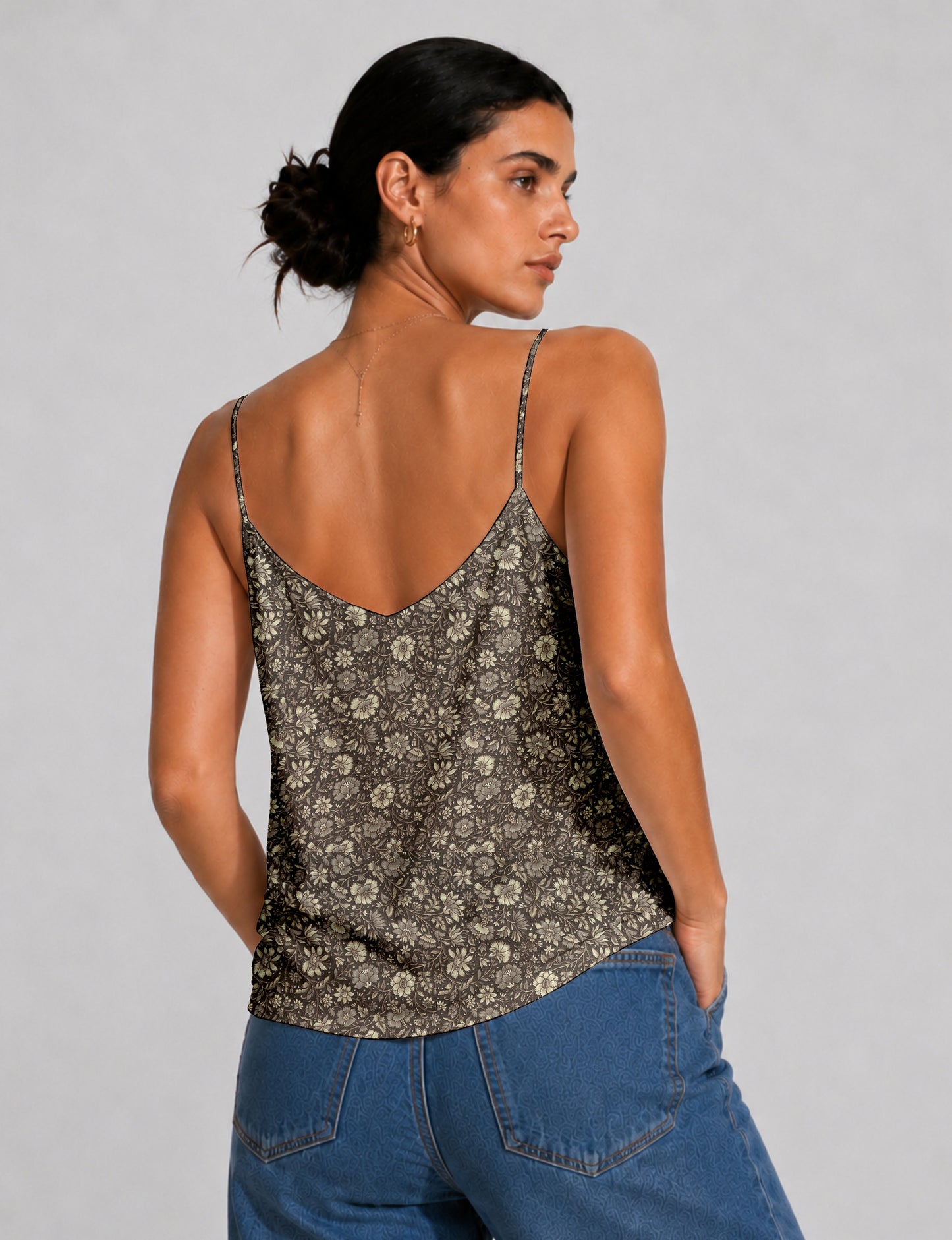 Slip top - Brown Floral
