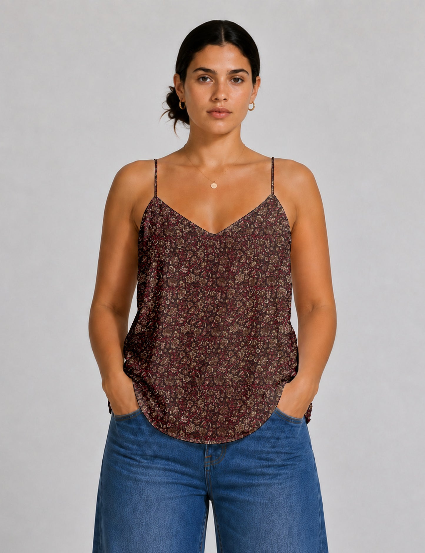 Slip top - Brown Tropical