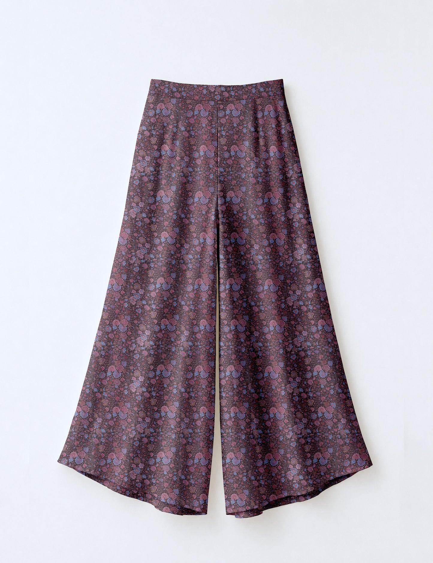 Wide Leg Palazzo Trousers - Brown Tropical
