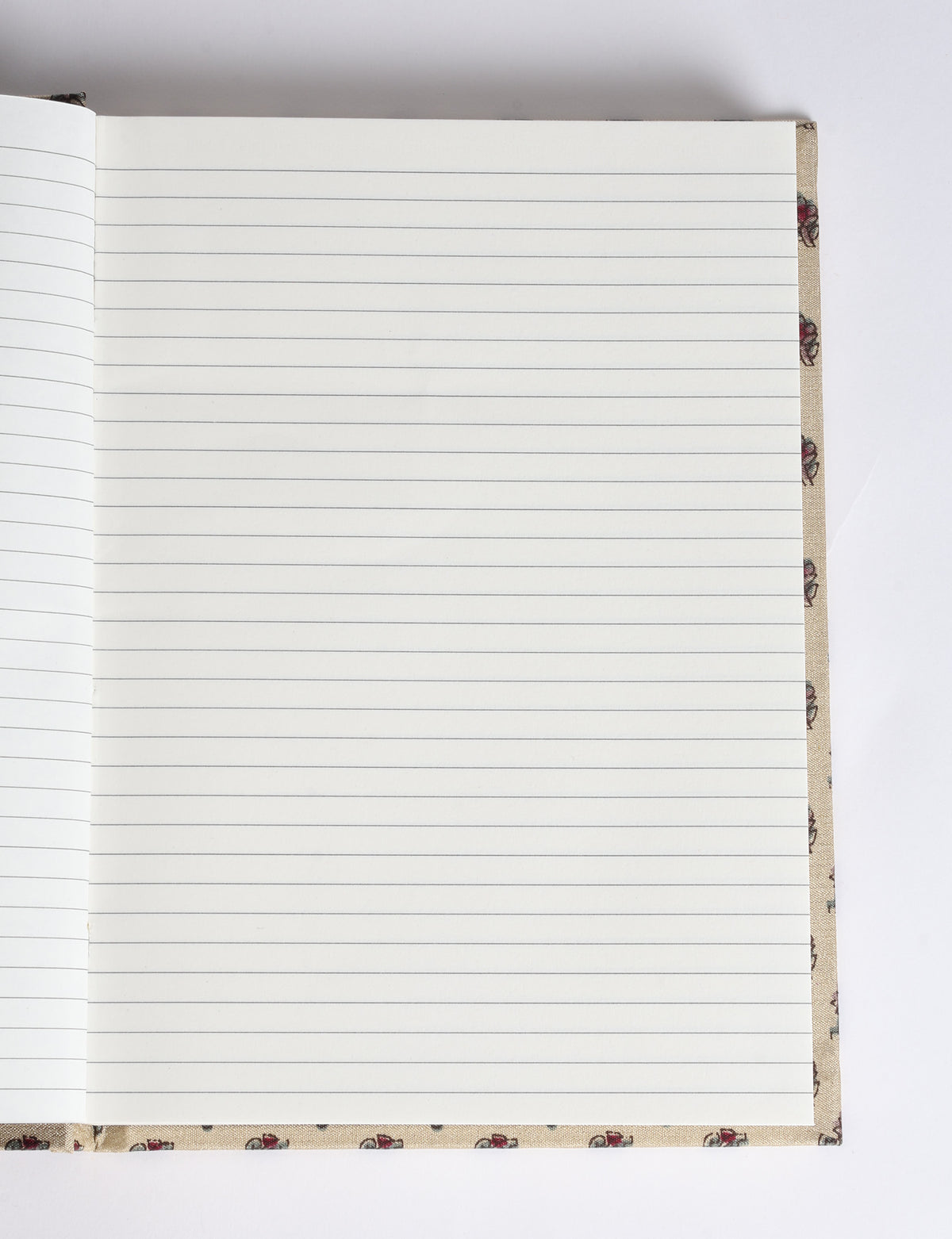 A5 hard cover notebook featuring the DO GOOD message, durable hardbound cover, ruled inner pages, printed endpapers and a lay-flat design.