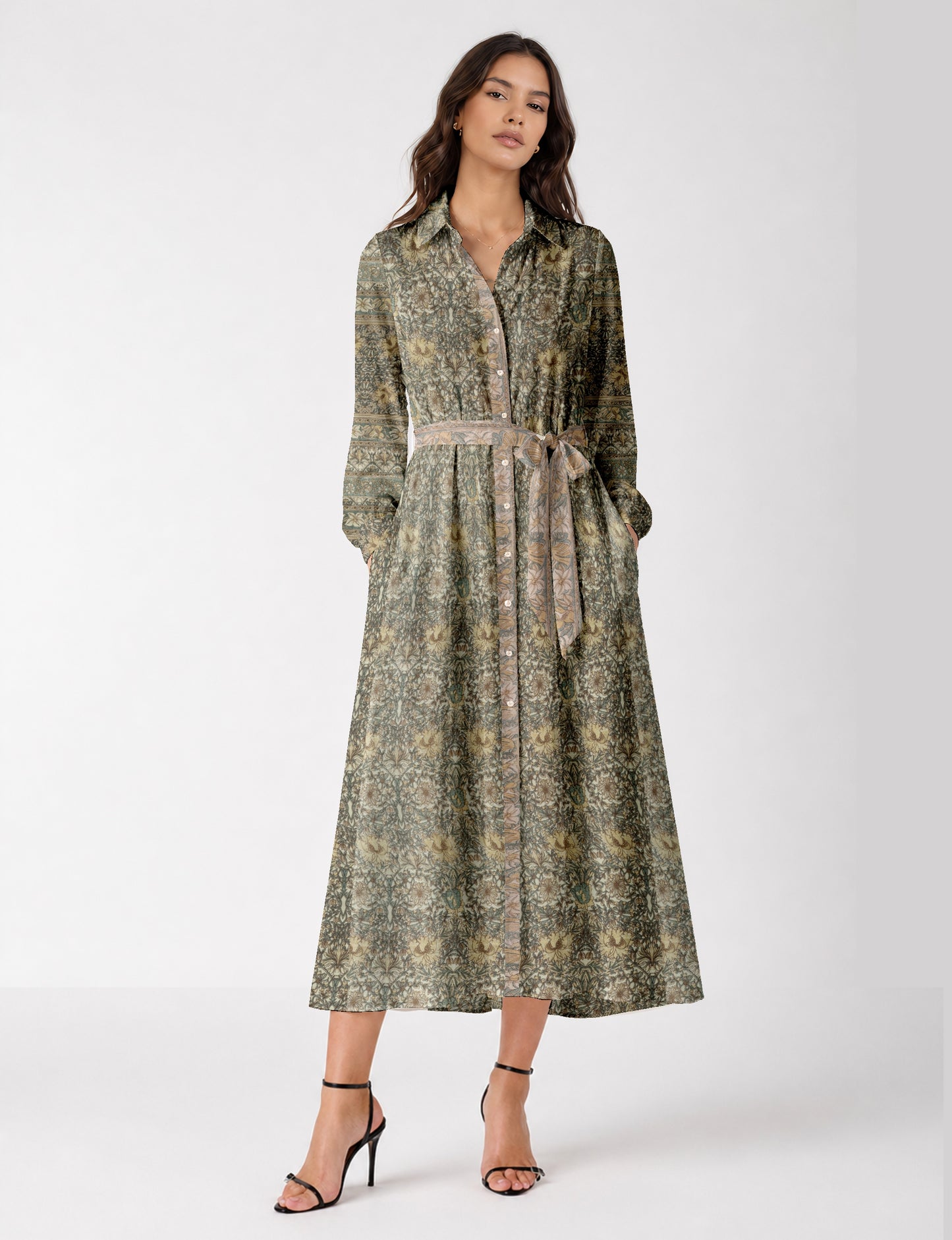 Stylish long shirt dress for everyday wear and travel