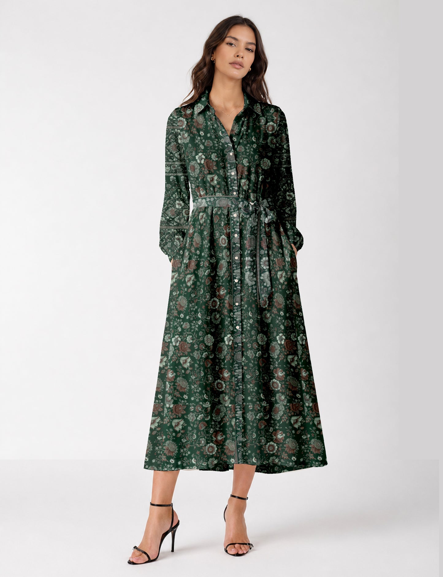 Stylish long shirt dress for everyday wear and travel
