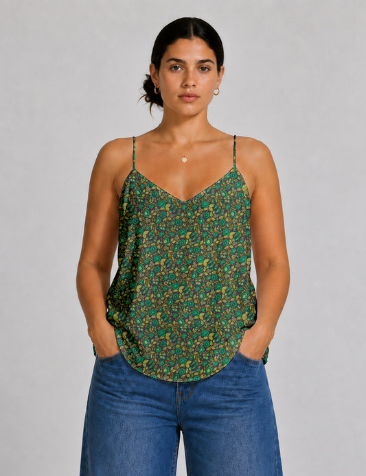 Slip top - Green Floral