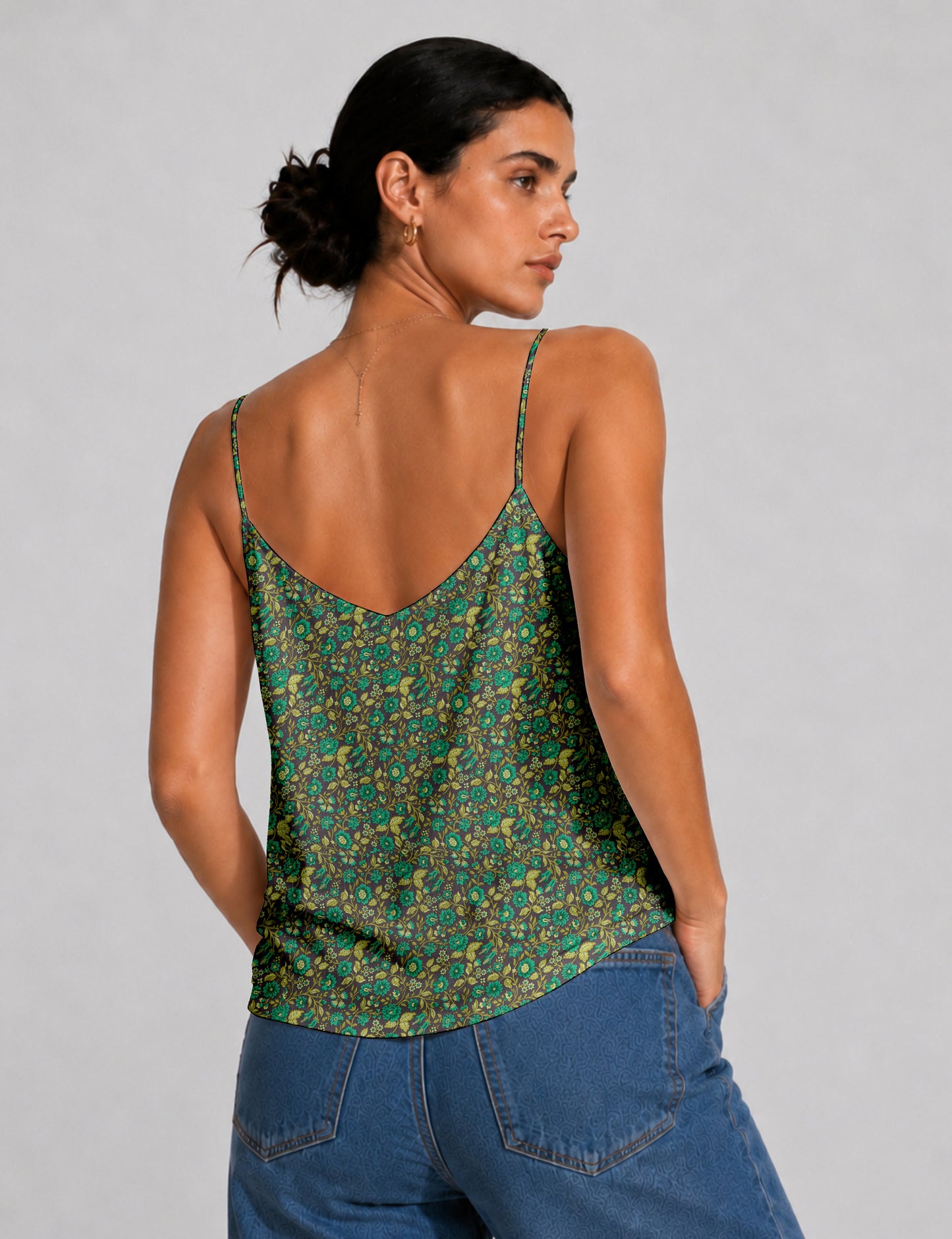 Slip top - Green Floral