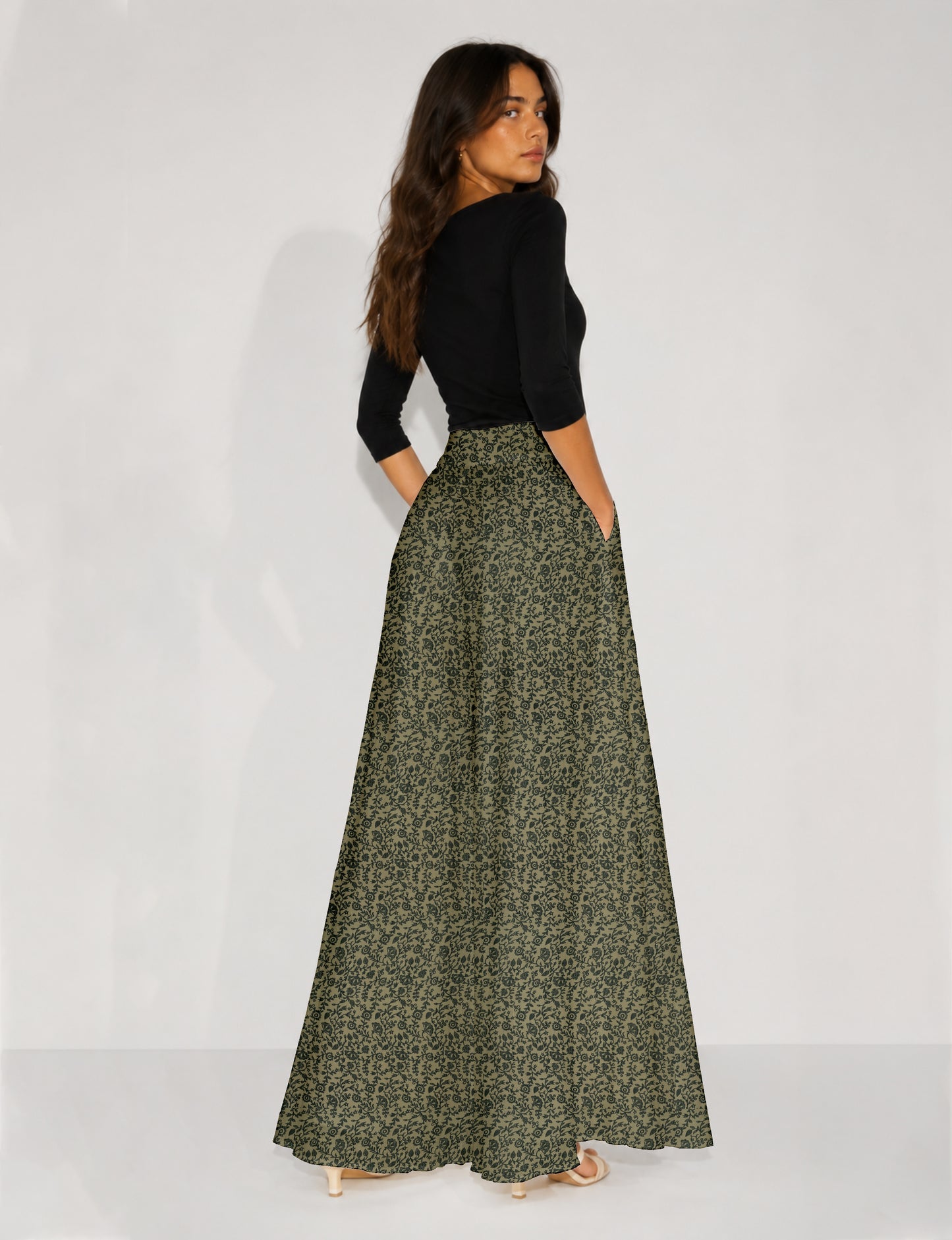 Wide Leg Palazzo Trousers