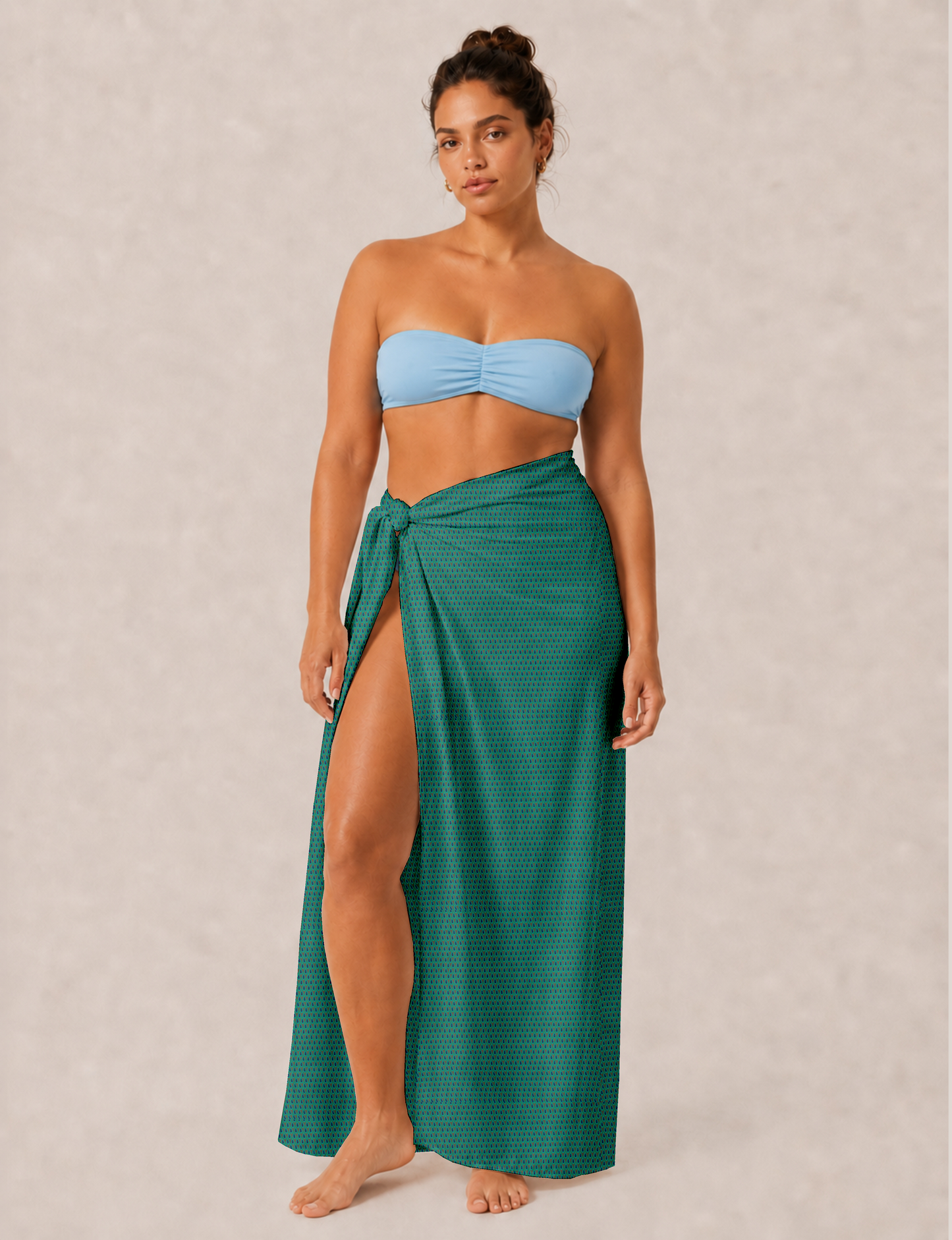 Explore sustainable elegance with our PAREO – a versatile piece for conscious fashion enthusiasts. More than an accessory, it's a statement of ethical clothing and green fashion. Ideal for getaways, this wrap-around works as a coverup, turban, or throw, showcasing our commitment to slow fashion, upcycled garments, and eco-friendly practices. Elevate your wardrobe with this eco-conscious and stylish pareo, a perfect addition to your collection of sustainable women's clothing.