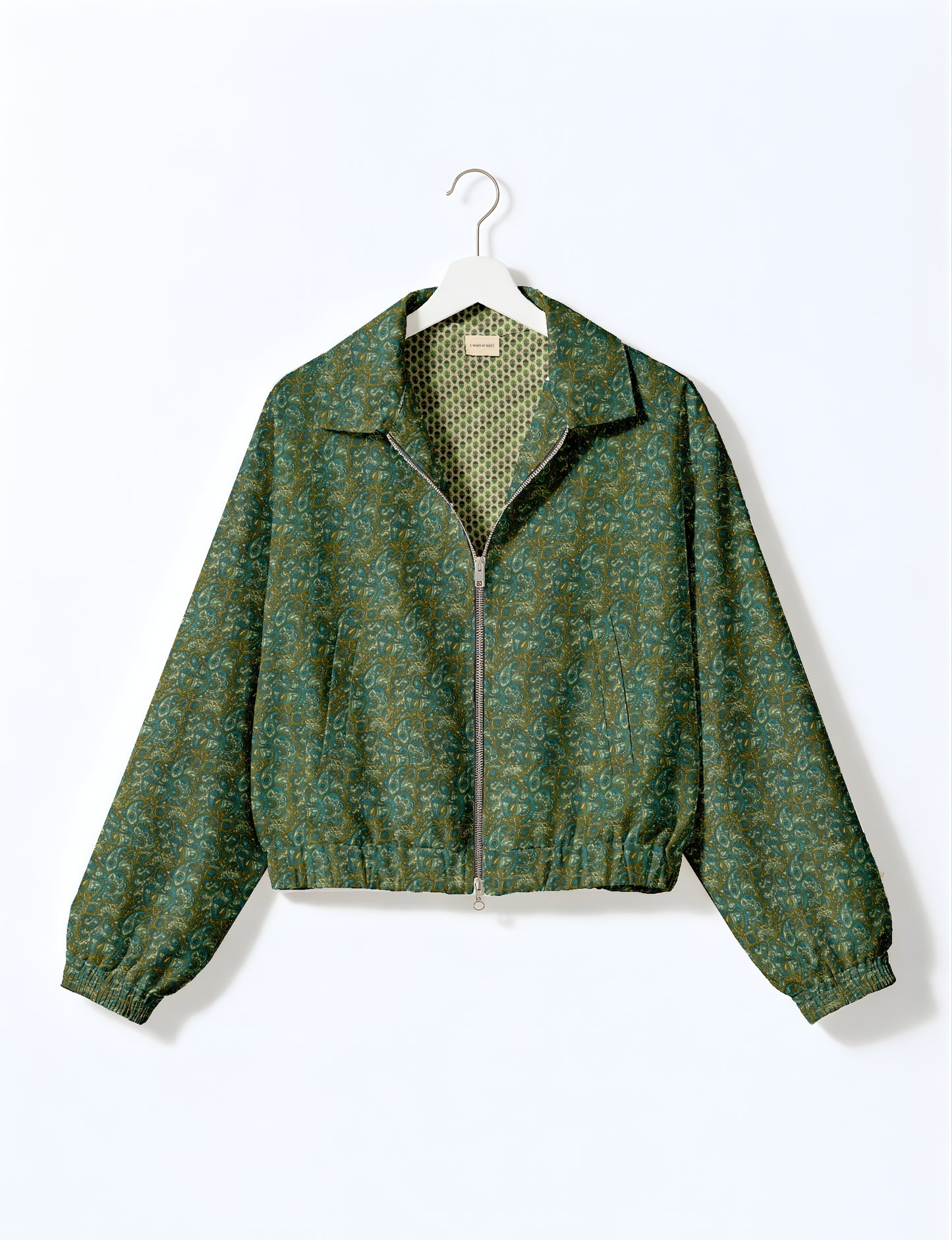 Bomber Jacket - Green Paisley
