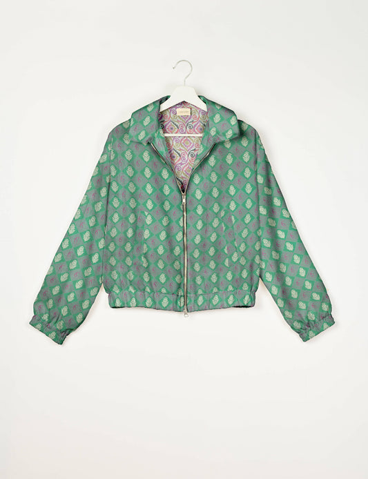 Bomber Jacket - Green Tropical